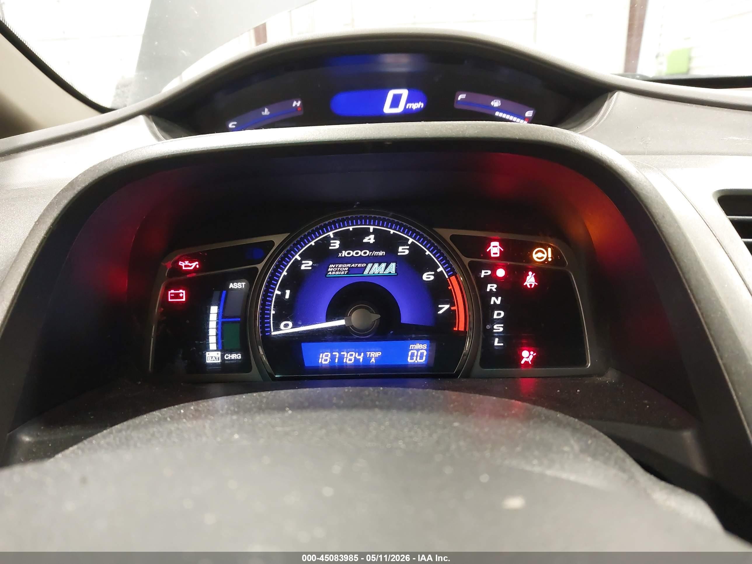 2010 Honda Civic Hybrid   Серый vin: JHMFA3F20AS005348