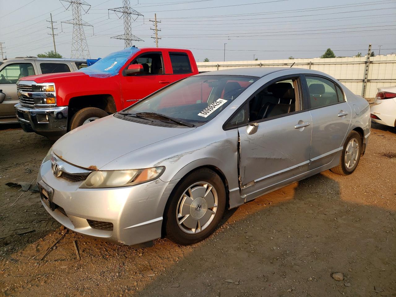 2010 Honda Civic Hybrid Серебряный vin: JHMFA3F20AS006600