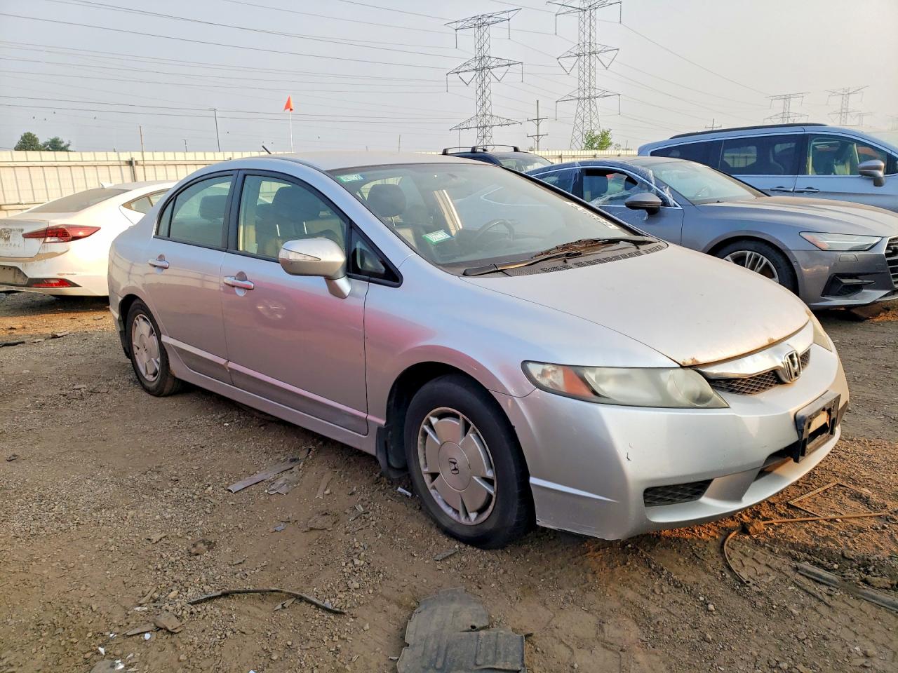 2010 Honda Civic Hybrid Серебряный vin: JHMFA3F20AS006600