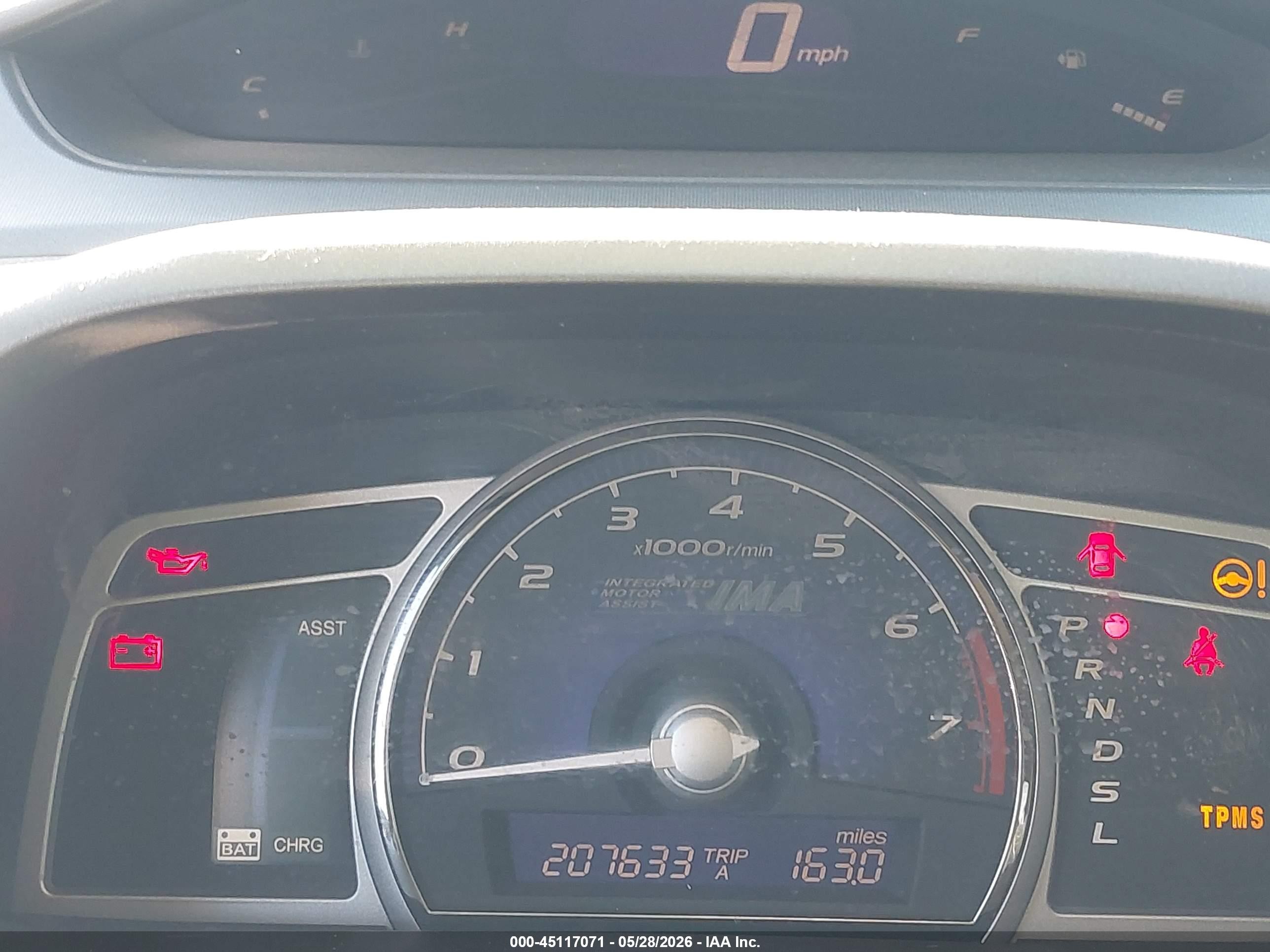 2010 Honda Civic Hybrid   Silver vin: JHMFA3F21AS007450