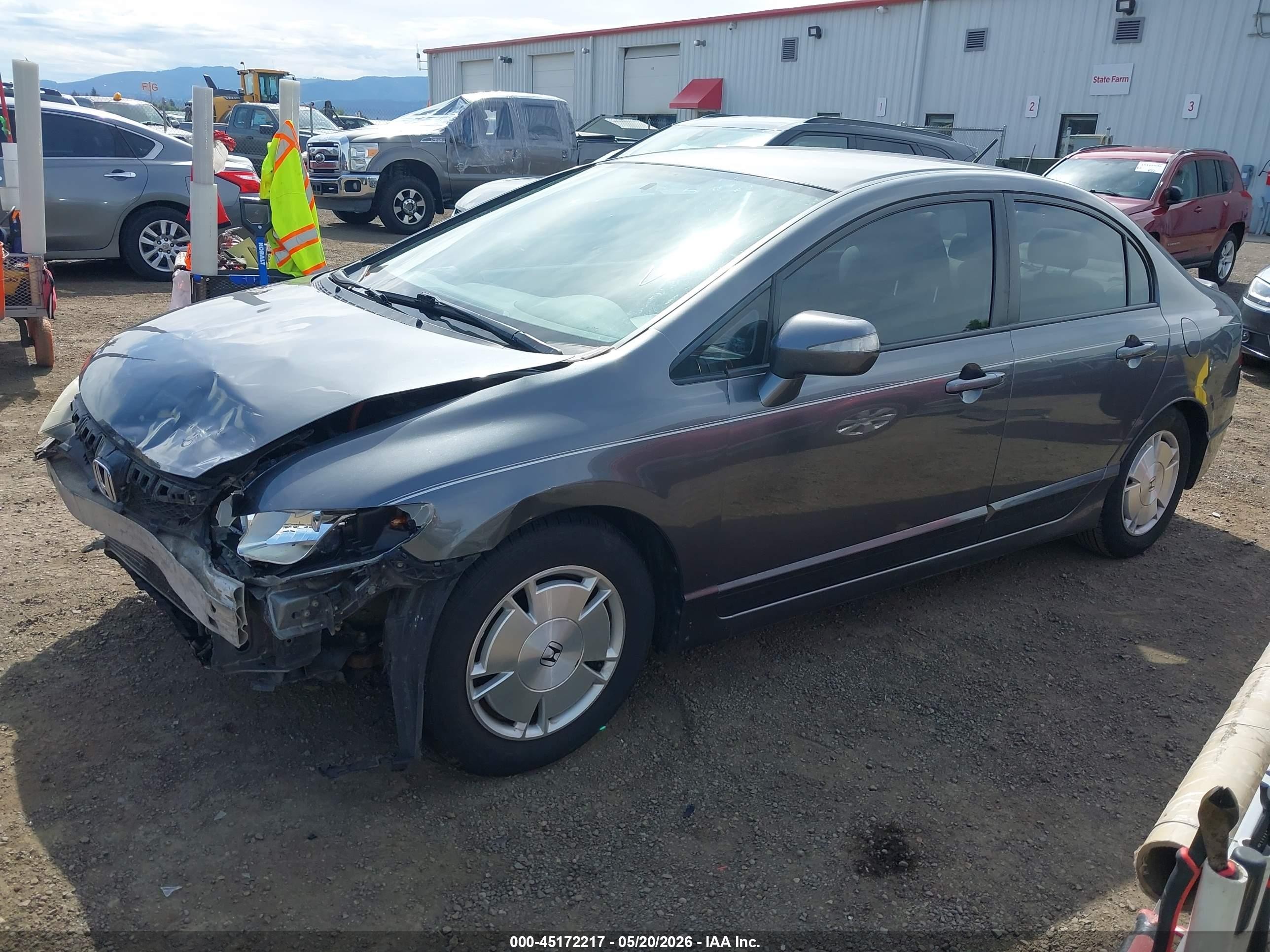 2010 Honda Civic Hybrid   Серый vin: JHMFA3F22AS002385