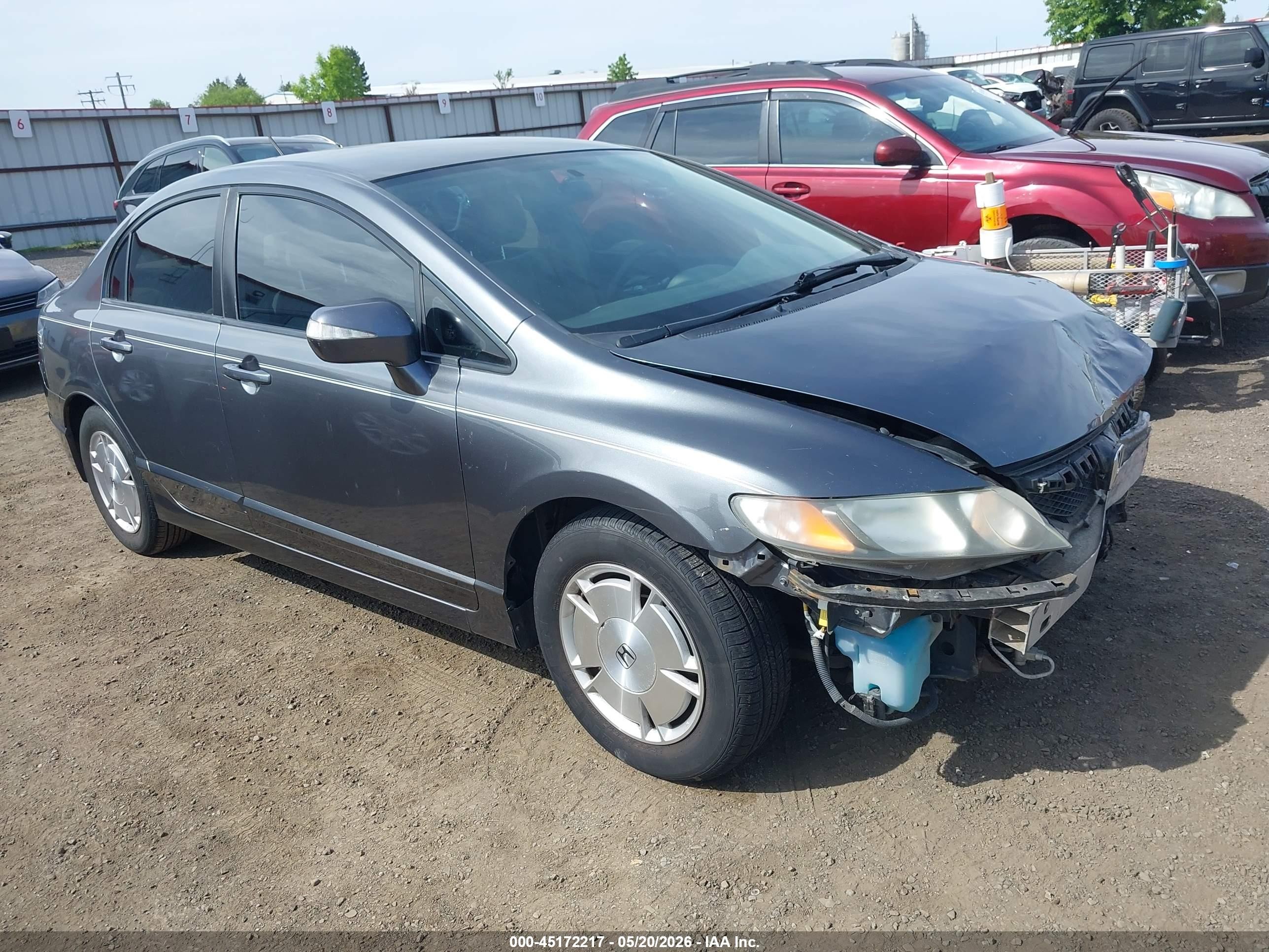 2010 Honda Civic Hybrid   Серый vin: JHMFA3F22AS002385