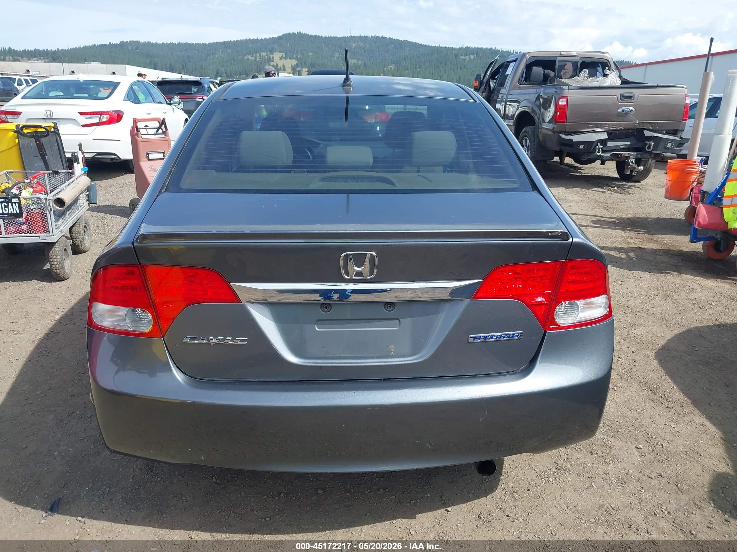 2010 Honda Civic Hybrid   Серый vin: JHMFA3F22AS002385