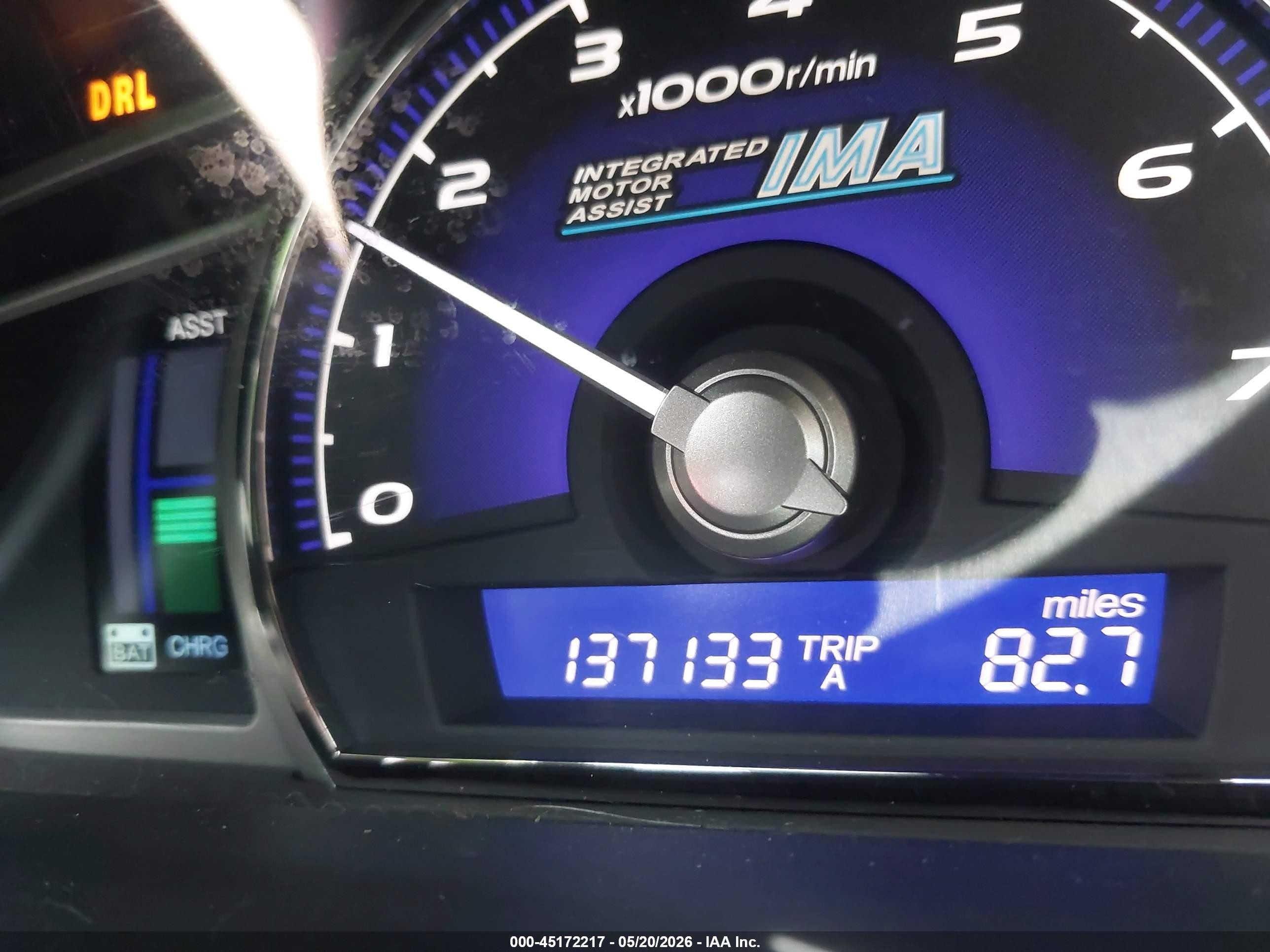 2010 Honda Civic Hybrid   Серый vin: JHMFA3F22AS002385