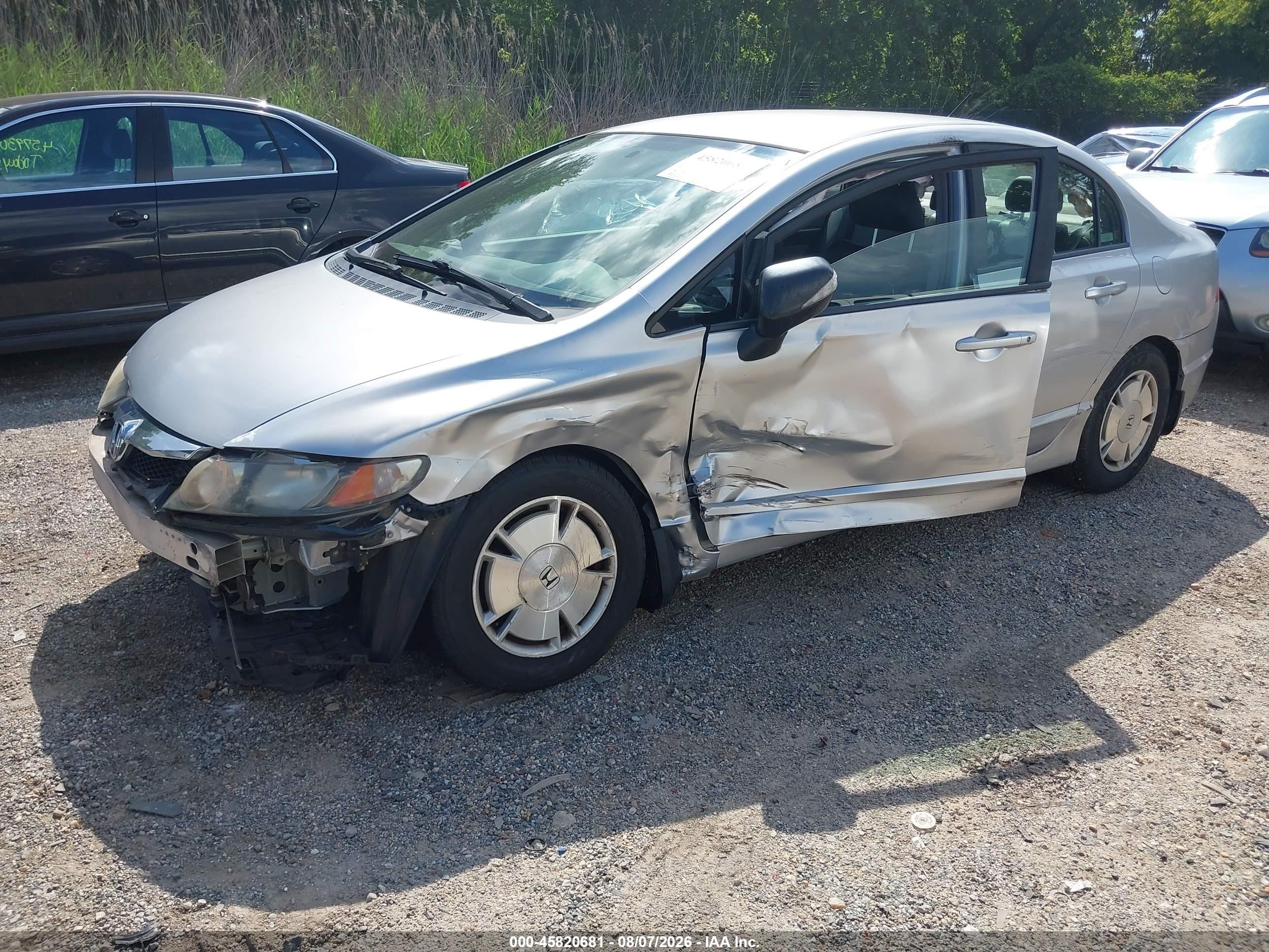 2010 Honda Civic Hybrid   Silver vin: JHMFA3F22AS003830