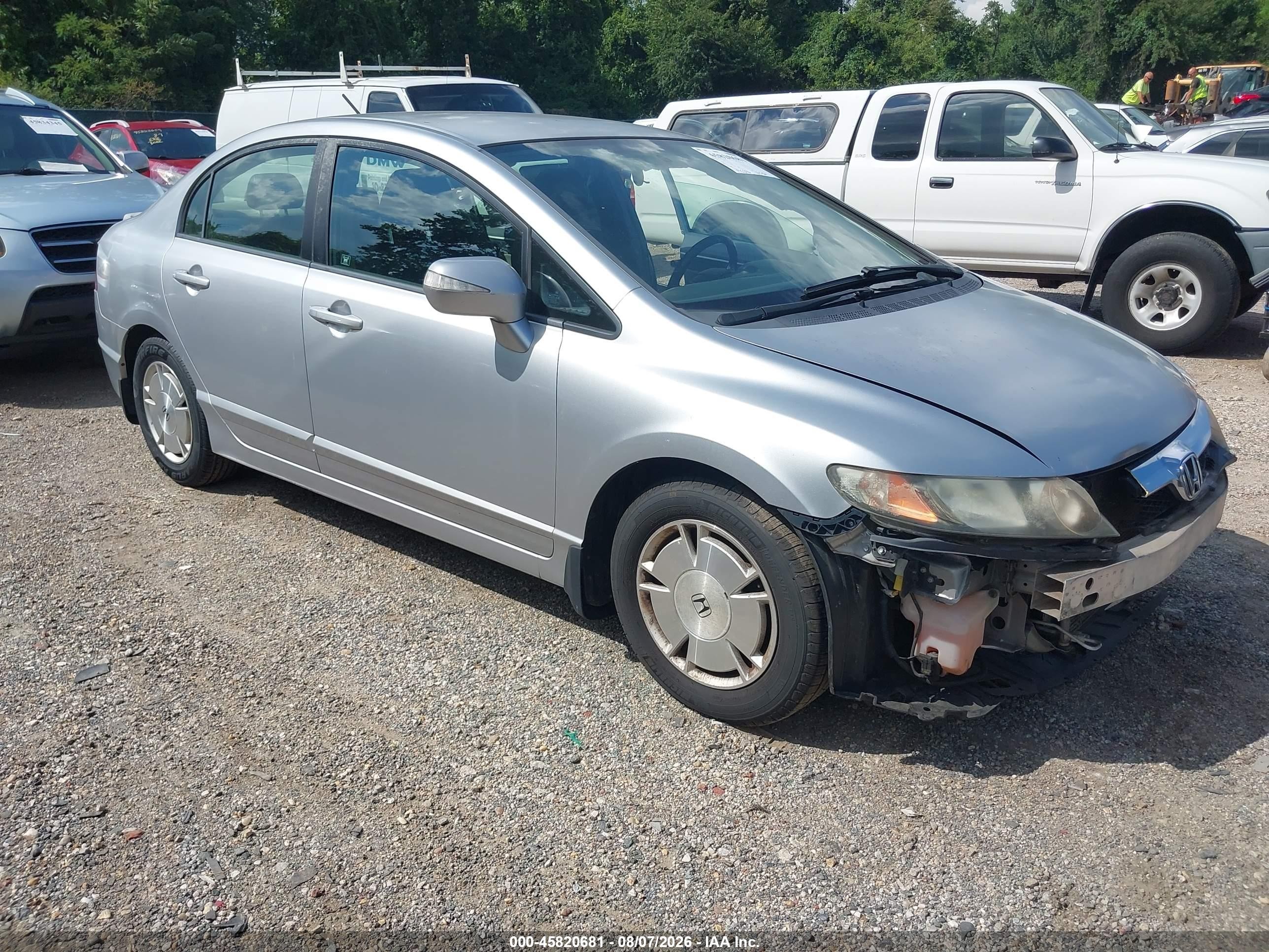 2010 Honda Civic Hybrid   Silver vin: JHMFA3F22AS003830
