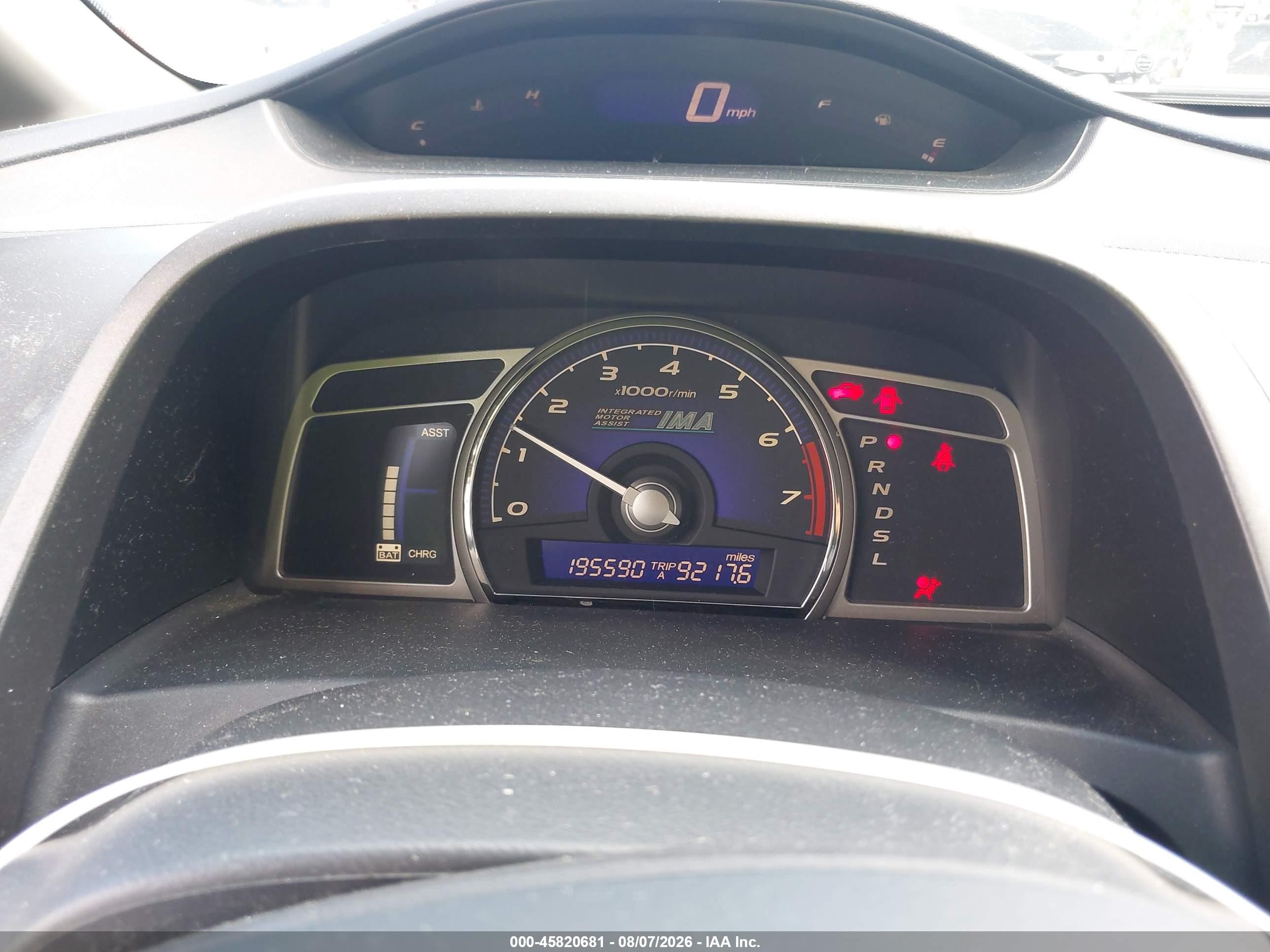 2010 Honda Civic Hybrid   Silver vin: JHMFA3F22AS003830
