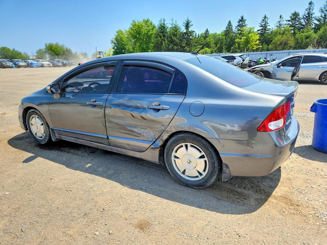 2010 Honda Civic Hybrid Gray vin: JHMFA3F22AS006047