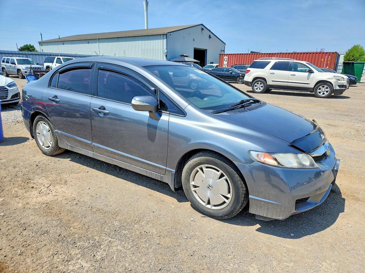 2010 Honda Civic Hybrid Gray vin: JHMFA3F22AS006047