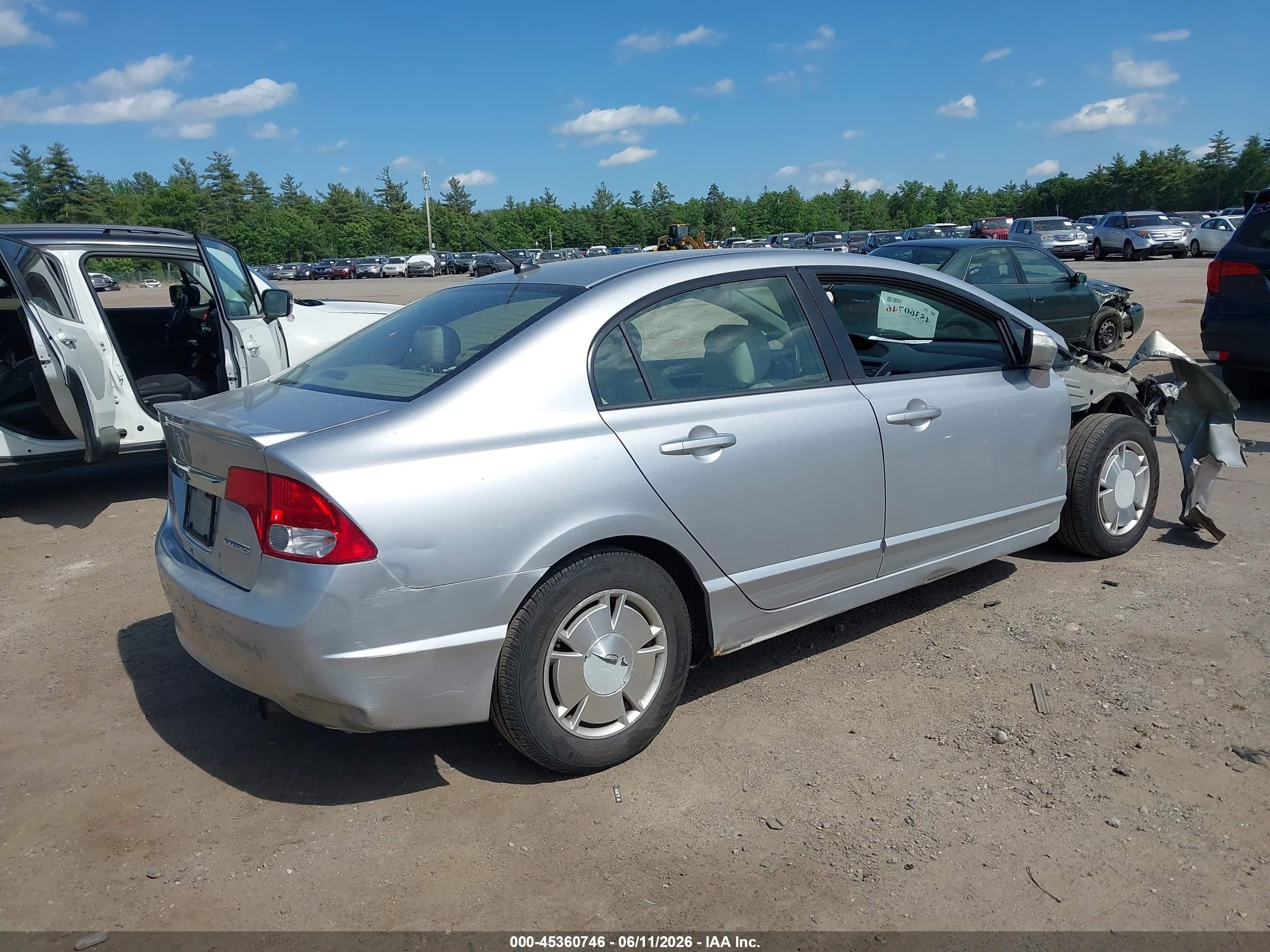 2010 Honda Civic Hybrid   Silver vin: JHMFA3F23AS003576