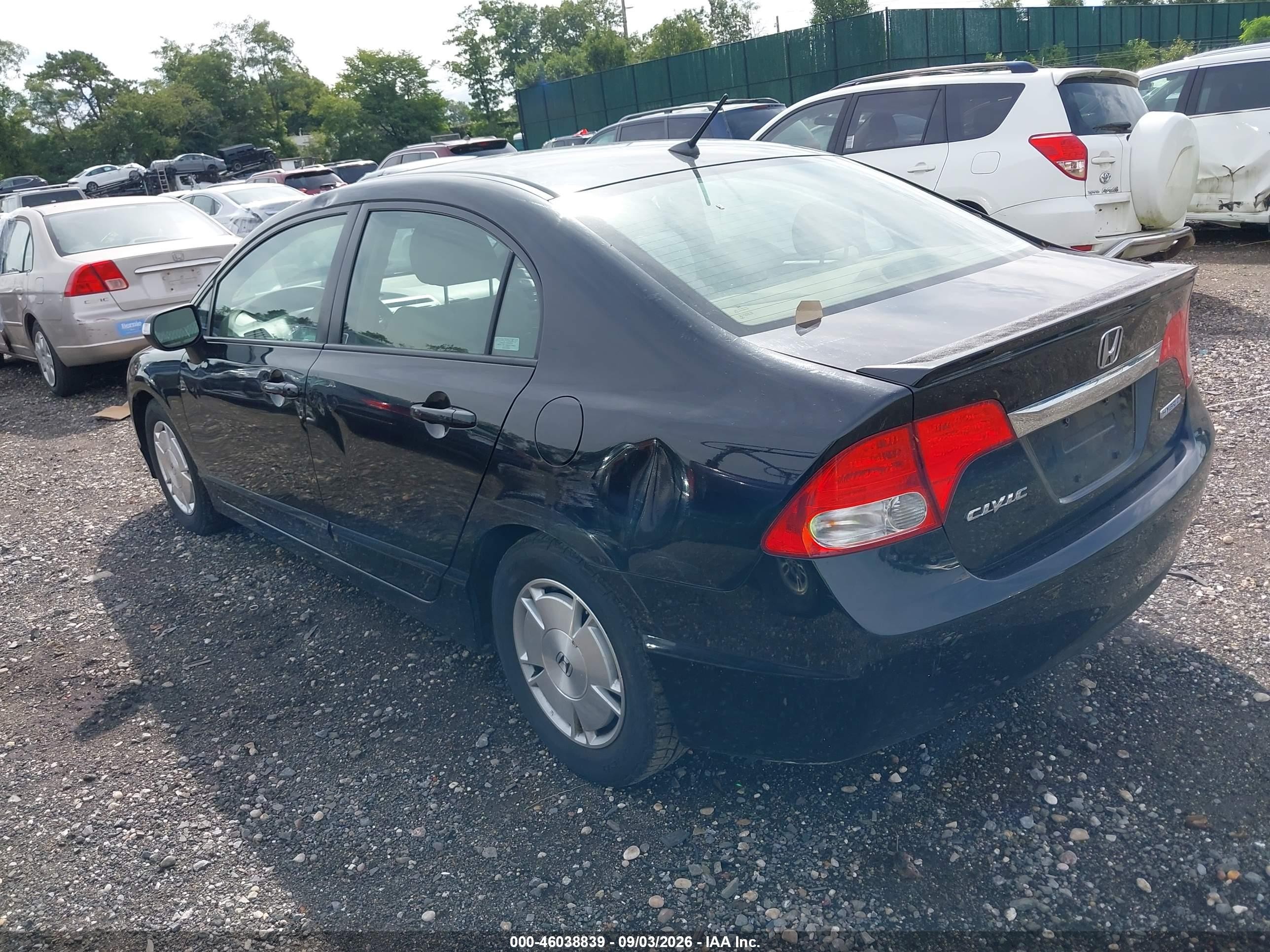 2010 Honda Civic Hybrid   Black vin: JHMFA3F23AS003691