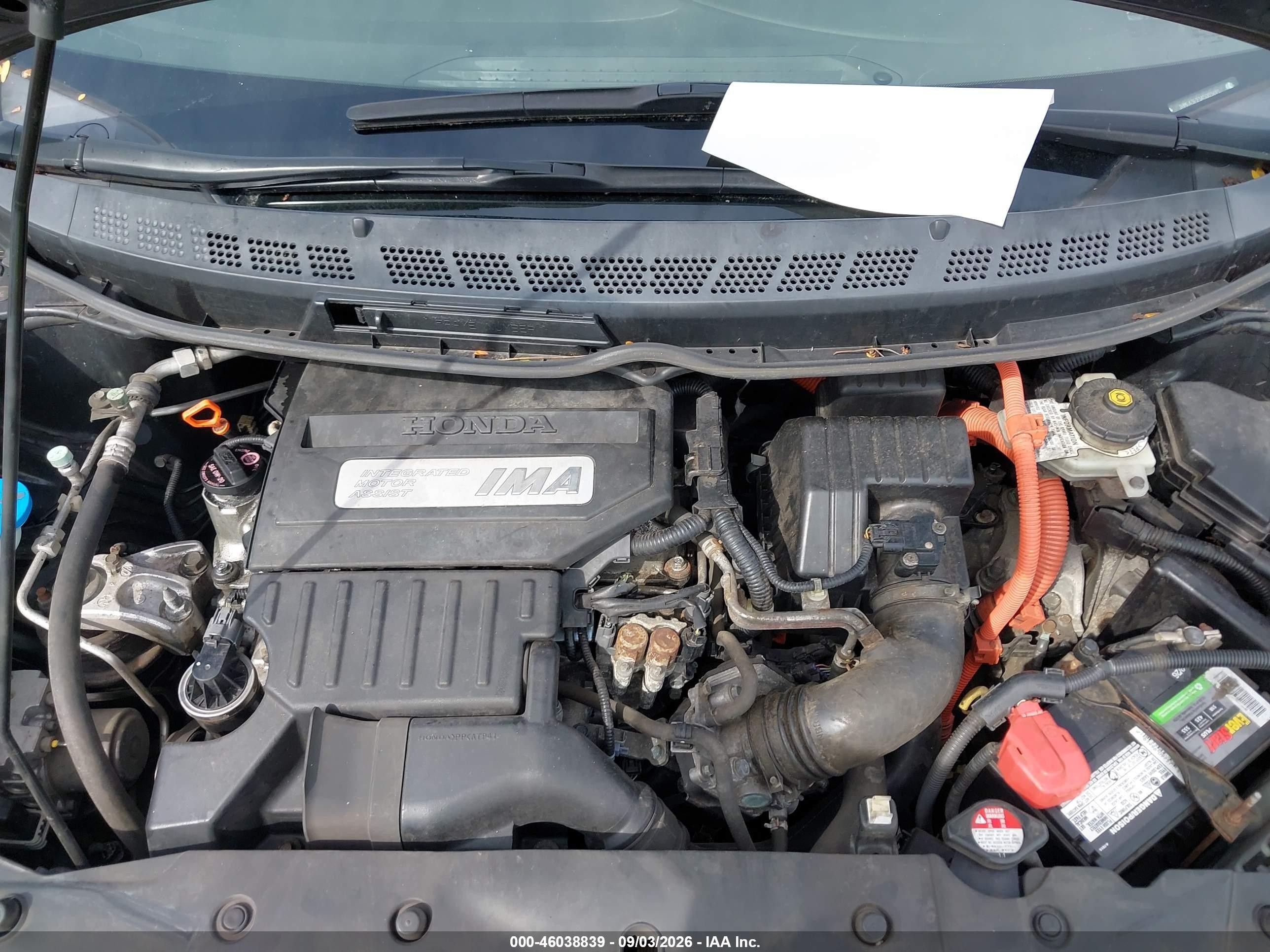 2010 Honda Civic Hybrid   Black vin: JHMFA3F23AS003691