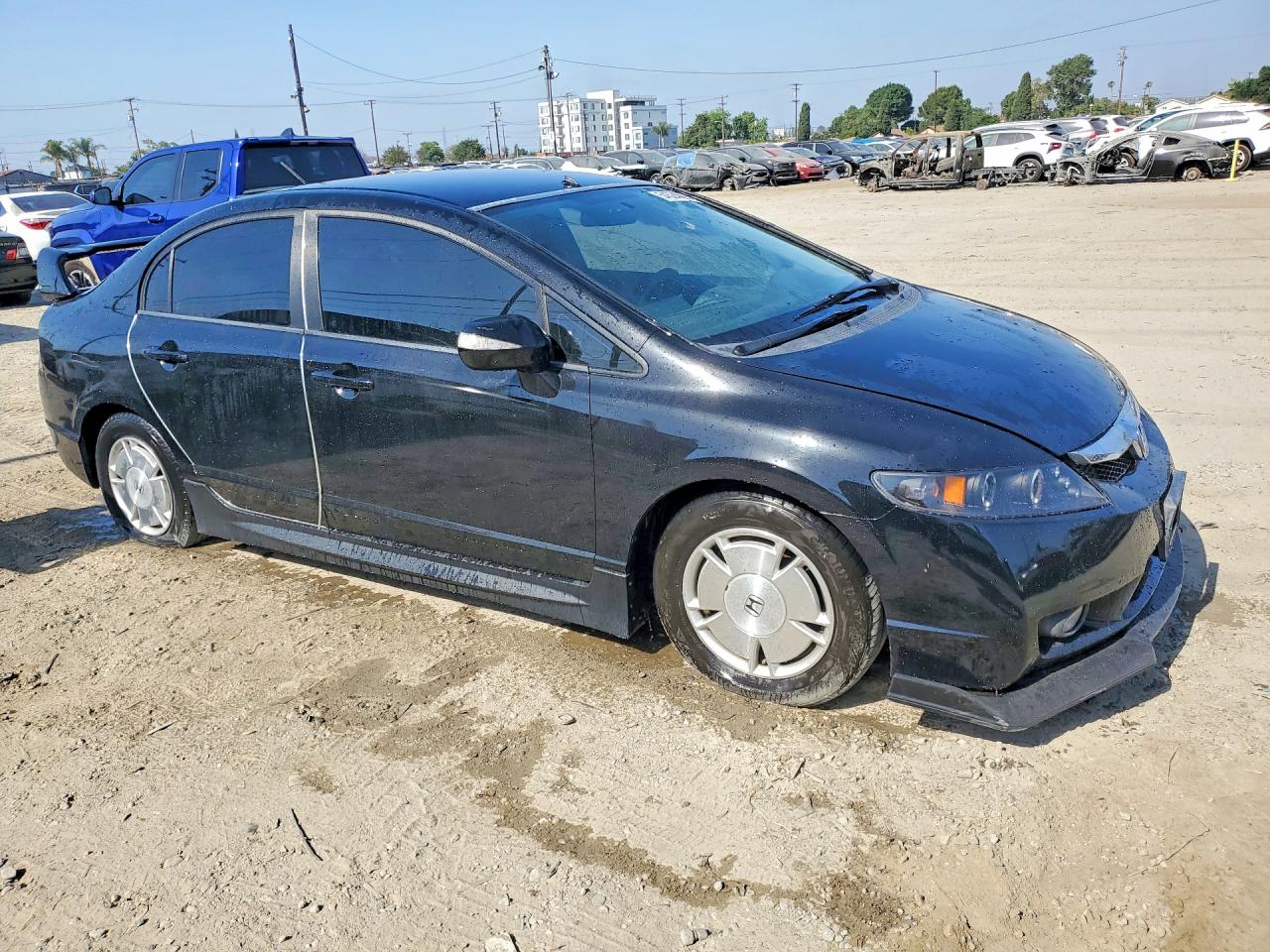 2010 Honda Civic Hybrid Black vin: JHMFA3F23AS005537