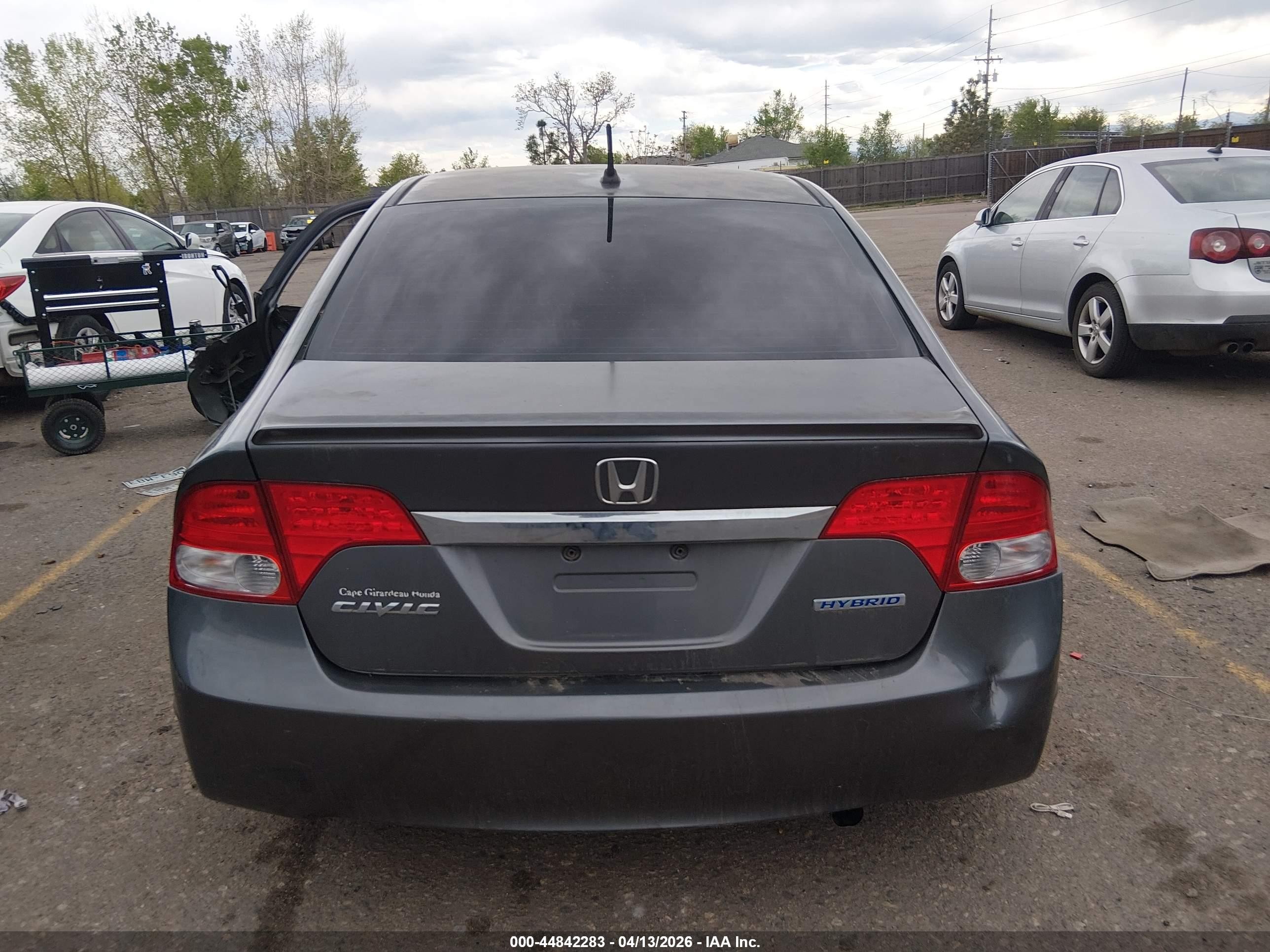 2010 Honda Civic Hybrid   Gray vin: JHMFA3F23AS005747