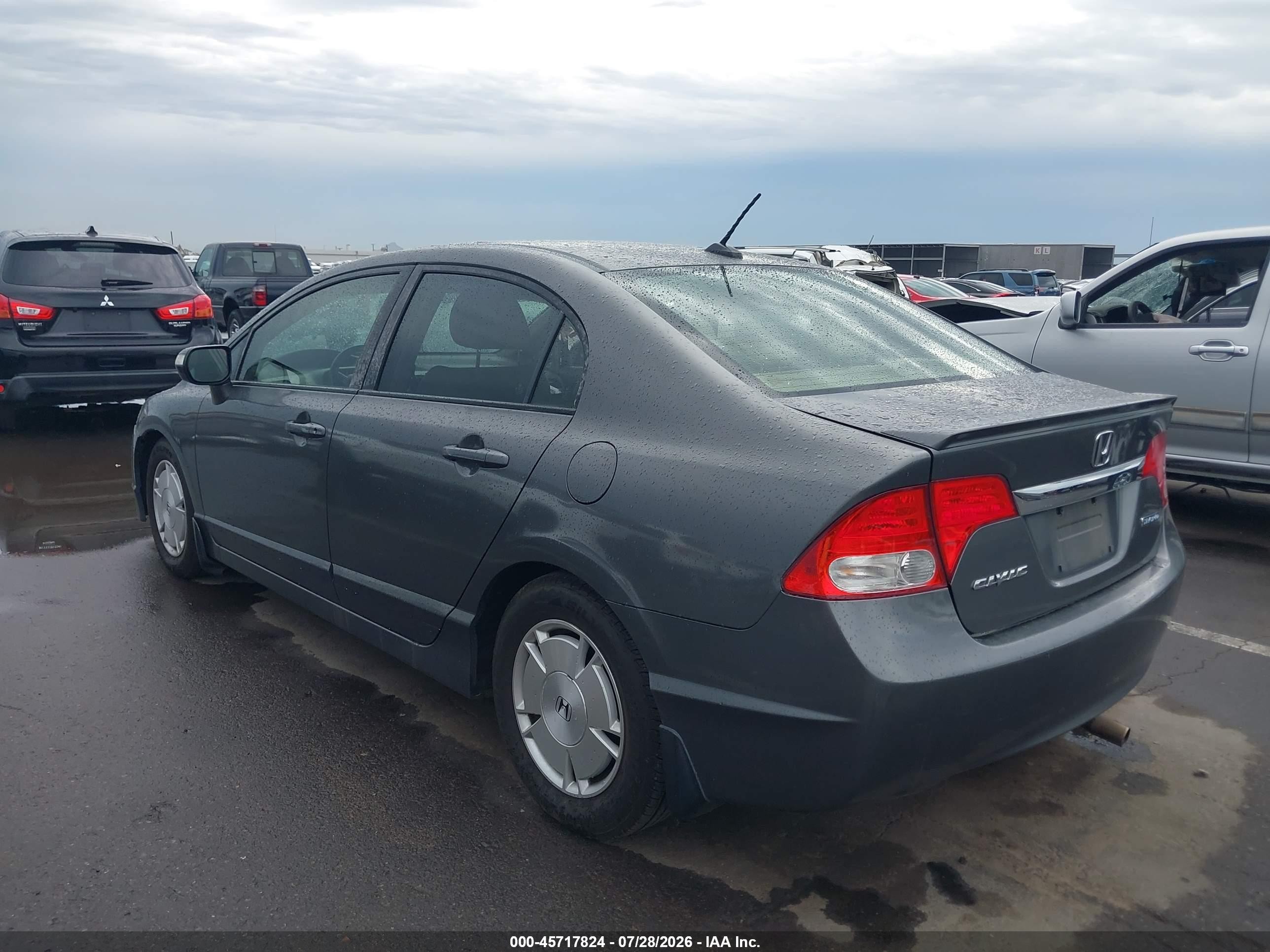 2010 Honda Civic Hybrid   Gray vin: JHMFA3F24AS007149