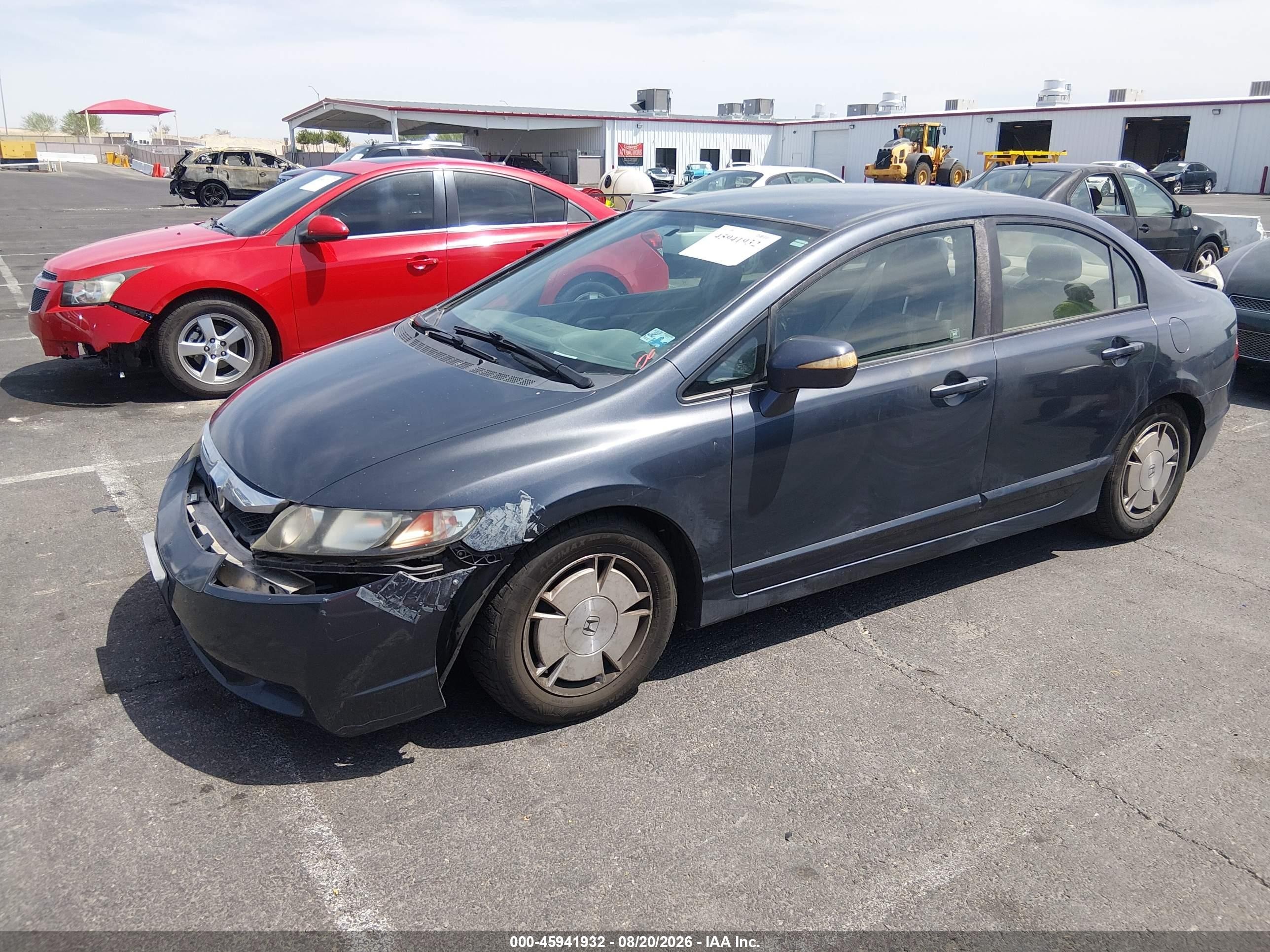 2010 Honda Civic Hybrid   Blue vin: JHMFA3F25AS001327