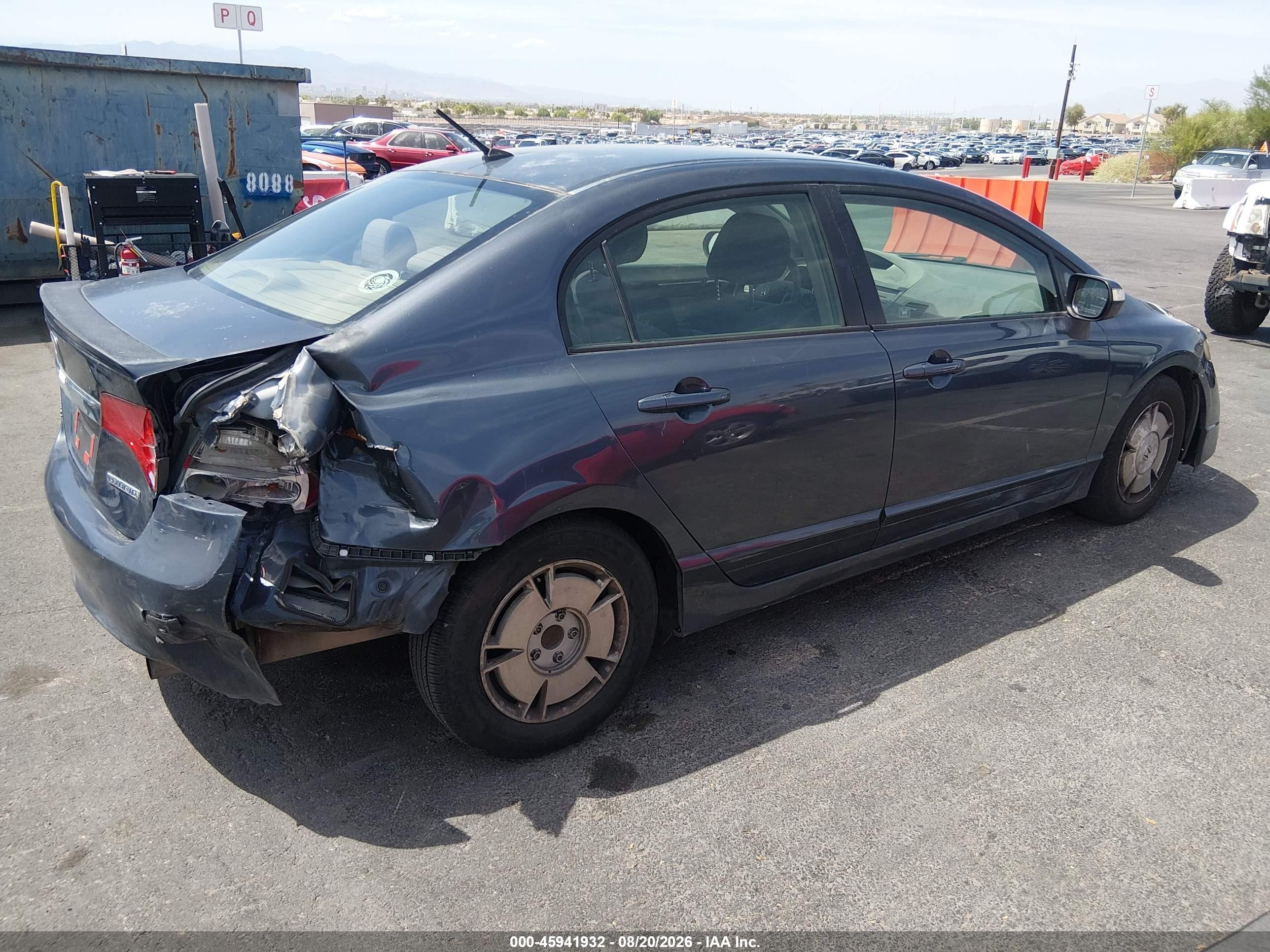 2010 Honda Civic Hybrid   Blue vin: JHMFA3F25AS001327