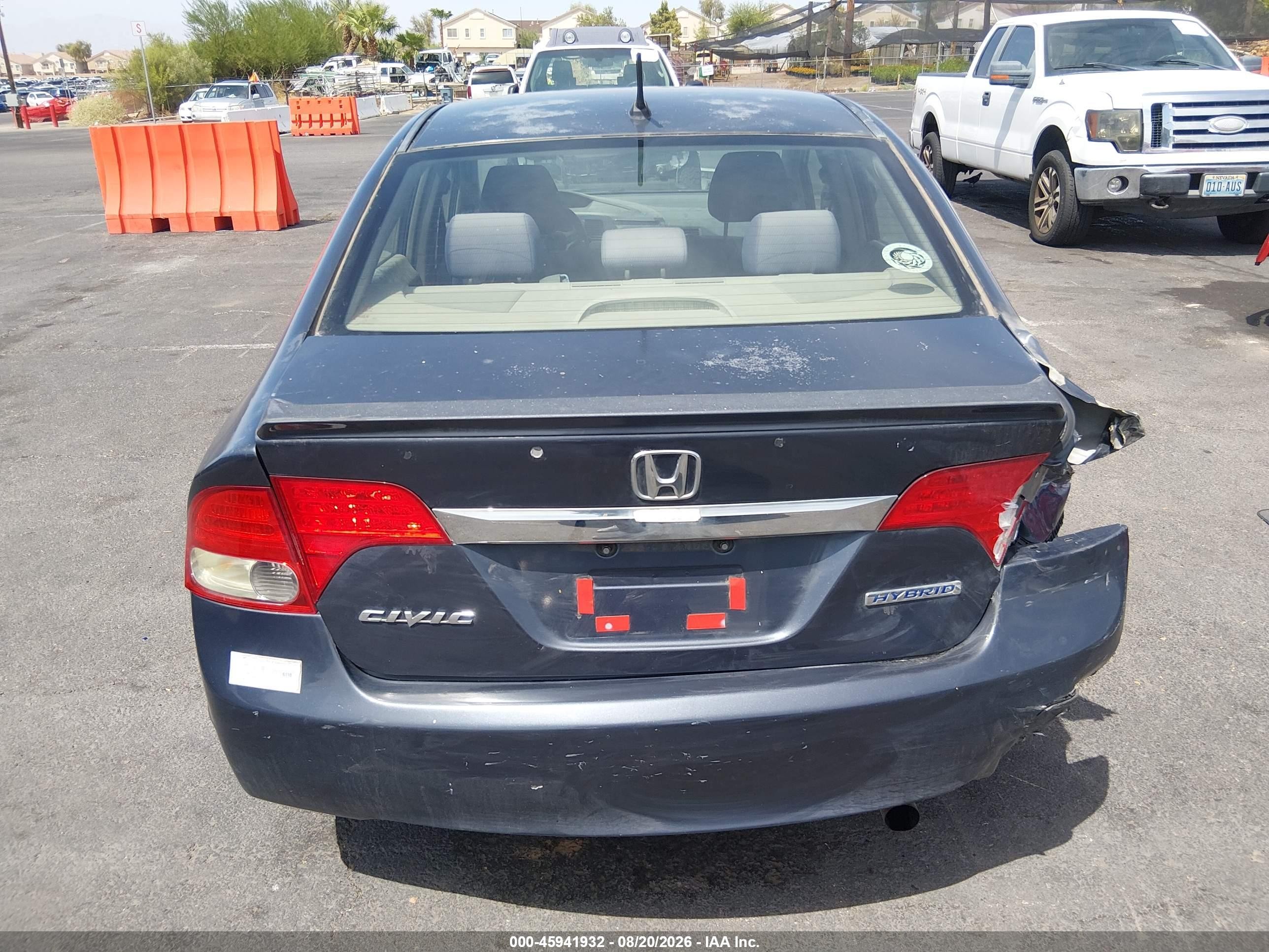 2010 Honda Civic Hybrid   Blue vin: JHMFA3F25AS001327