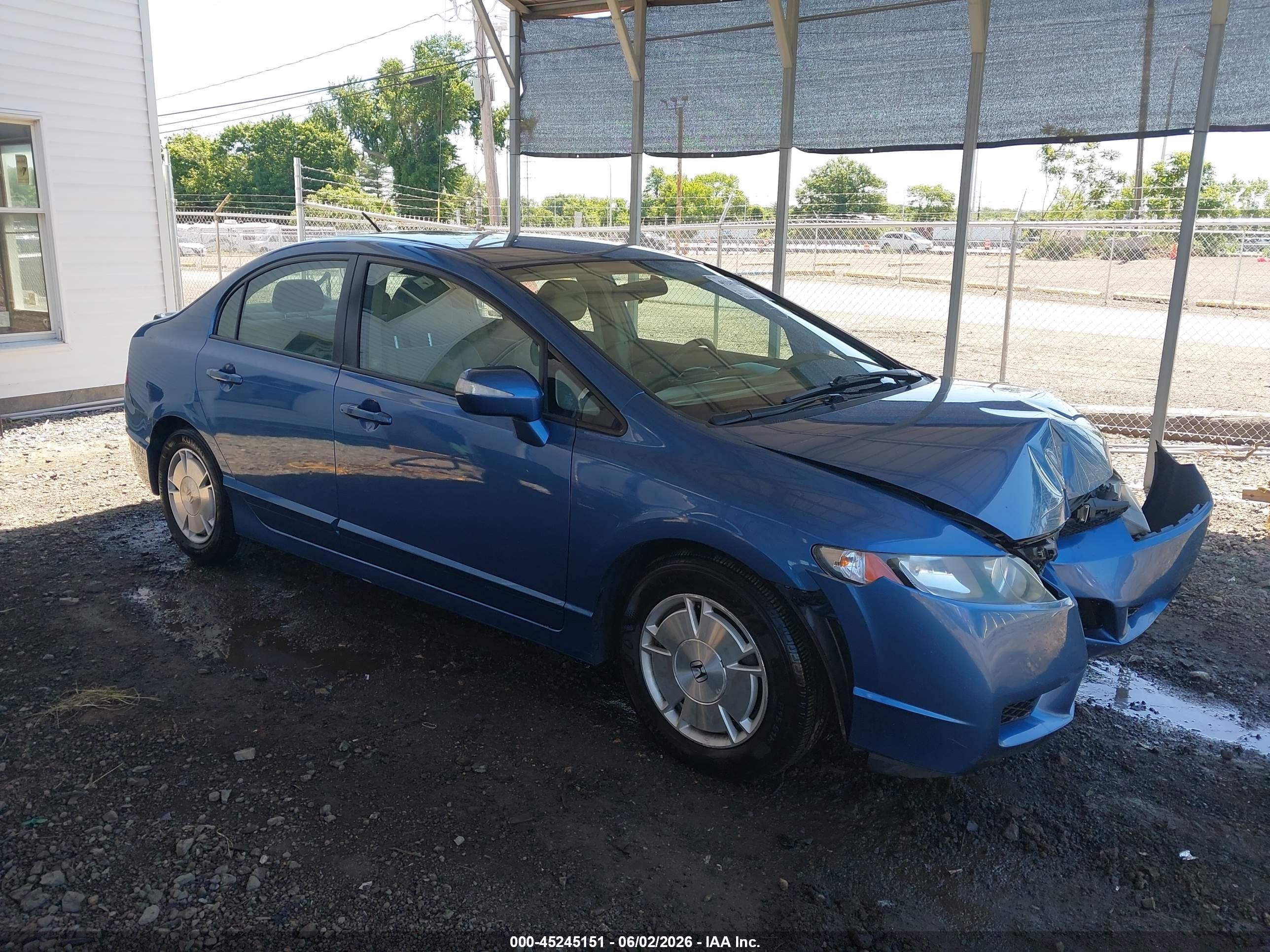 2010 Honda Civic Hybrid Blue vin: JHMFA3F25AS002199