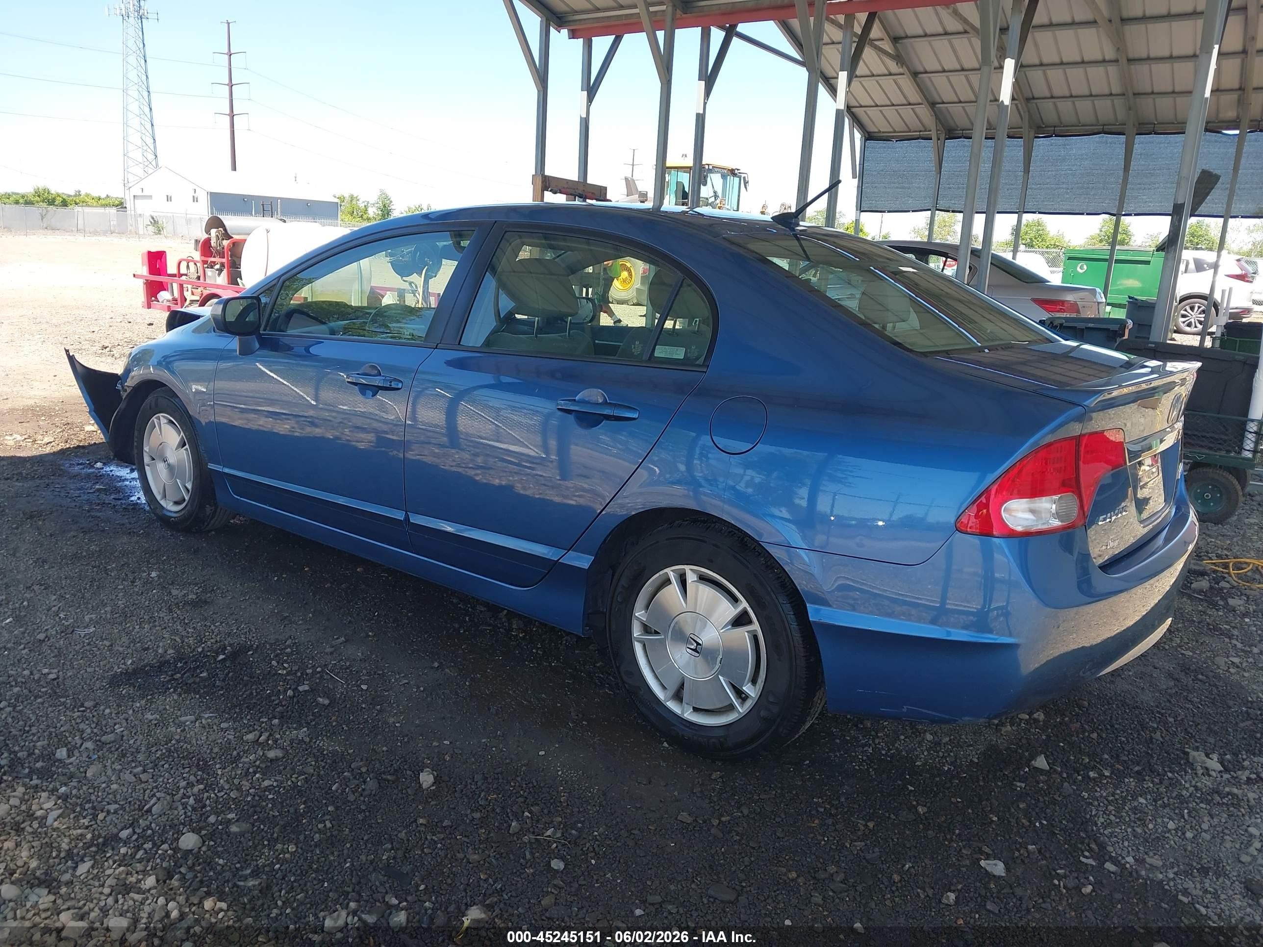 2010 Honda Civic Hybrid Синий vin: JHMFA3F25AS002199
