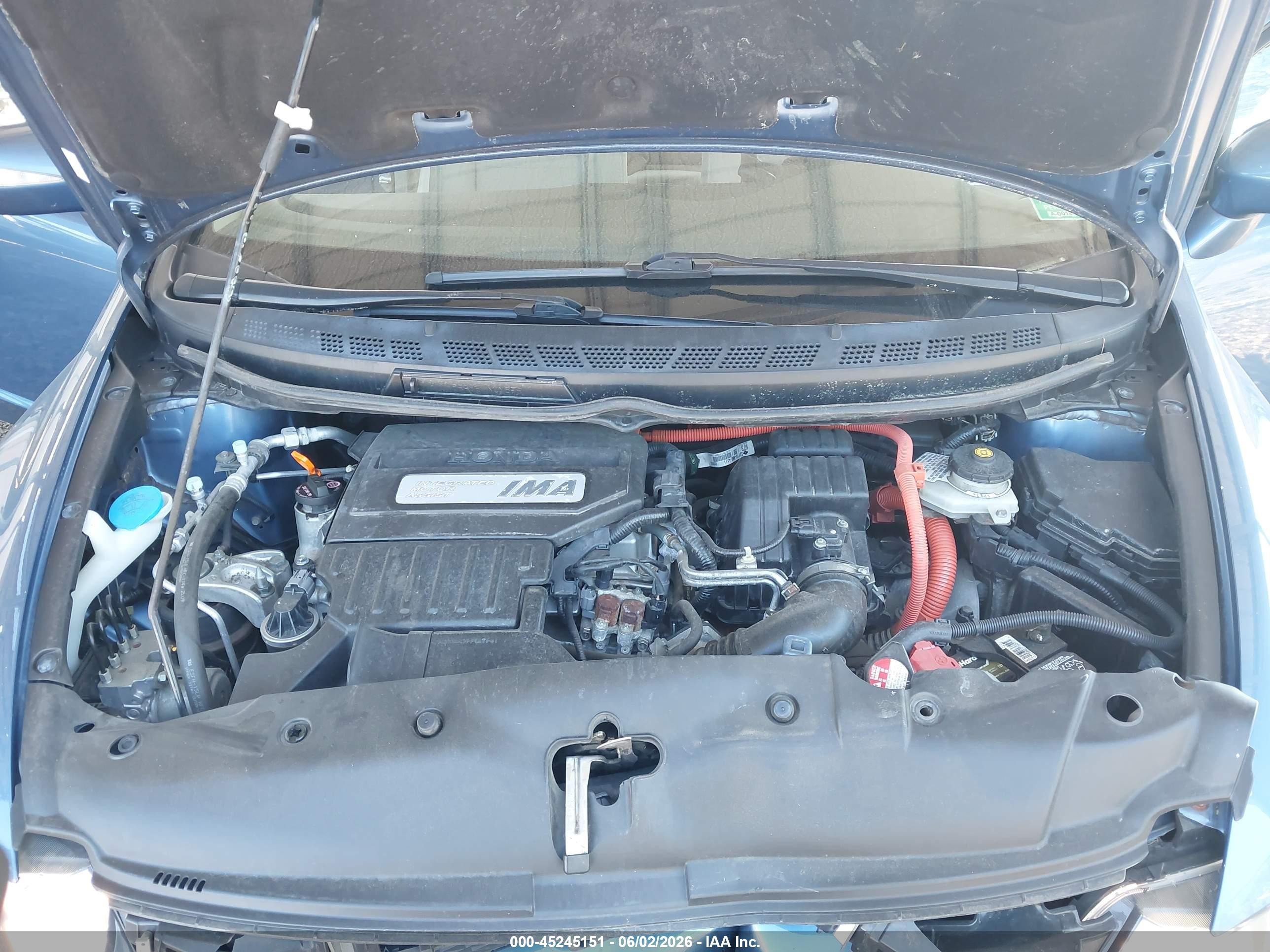 2010 Honda Civic Hybrid Синий vin: JHMFA3F25AS002199