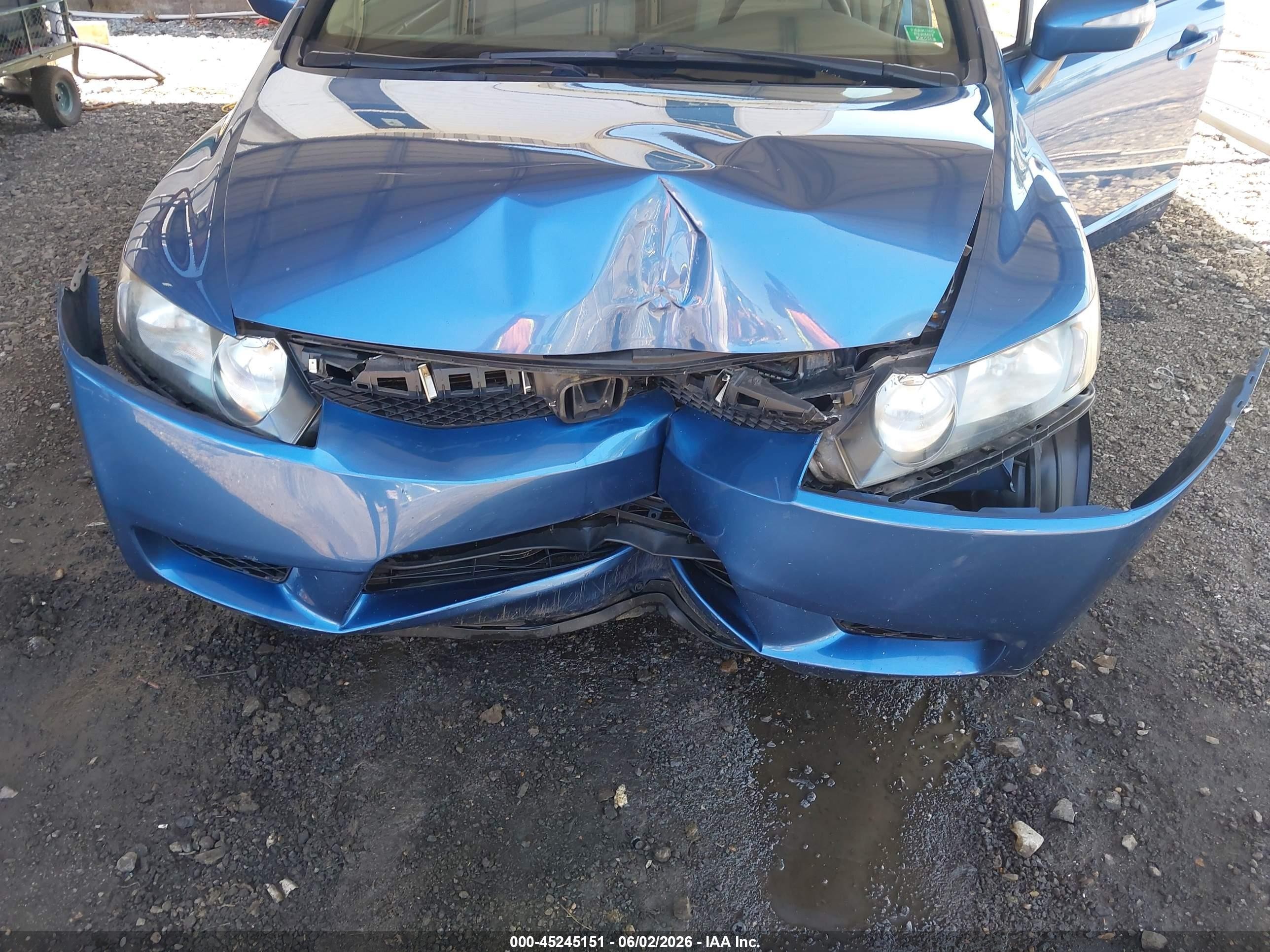 2010 Honda Civic Hybrid Синий vin: JHMFA3F25AS002199