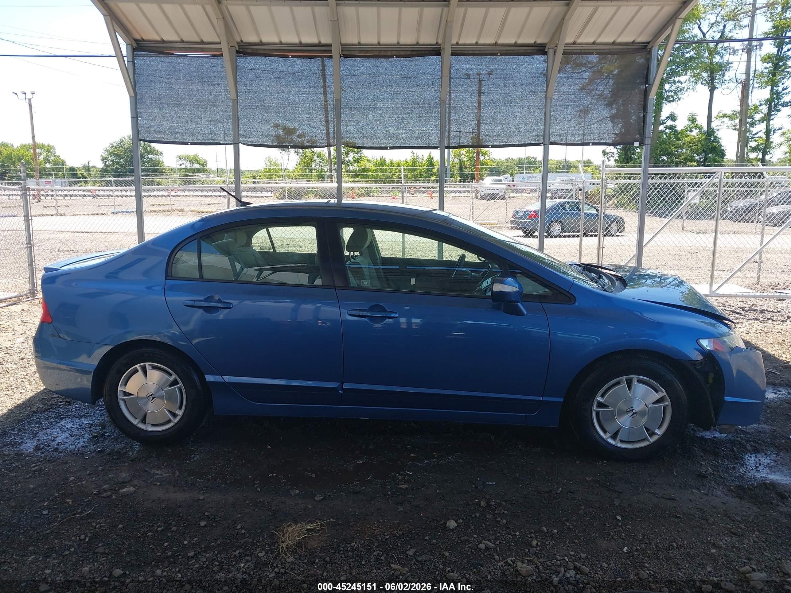 2010 Honda Civic Hybrid Синий vin: JHMFA3F25AS002199