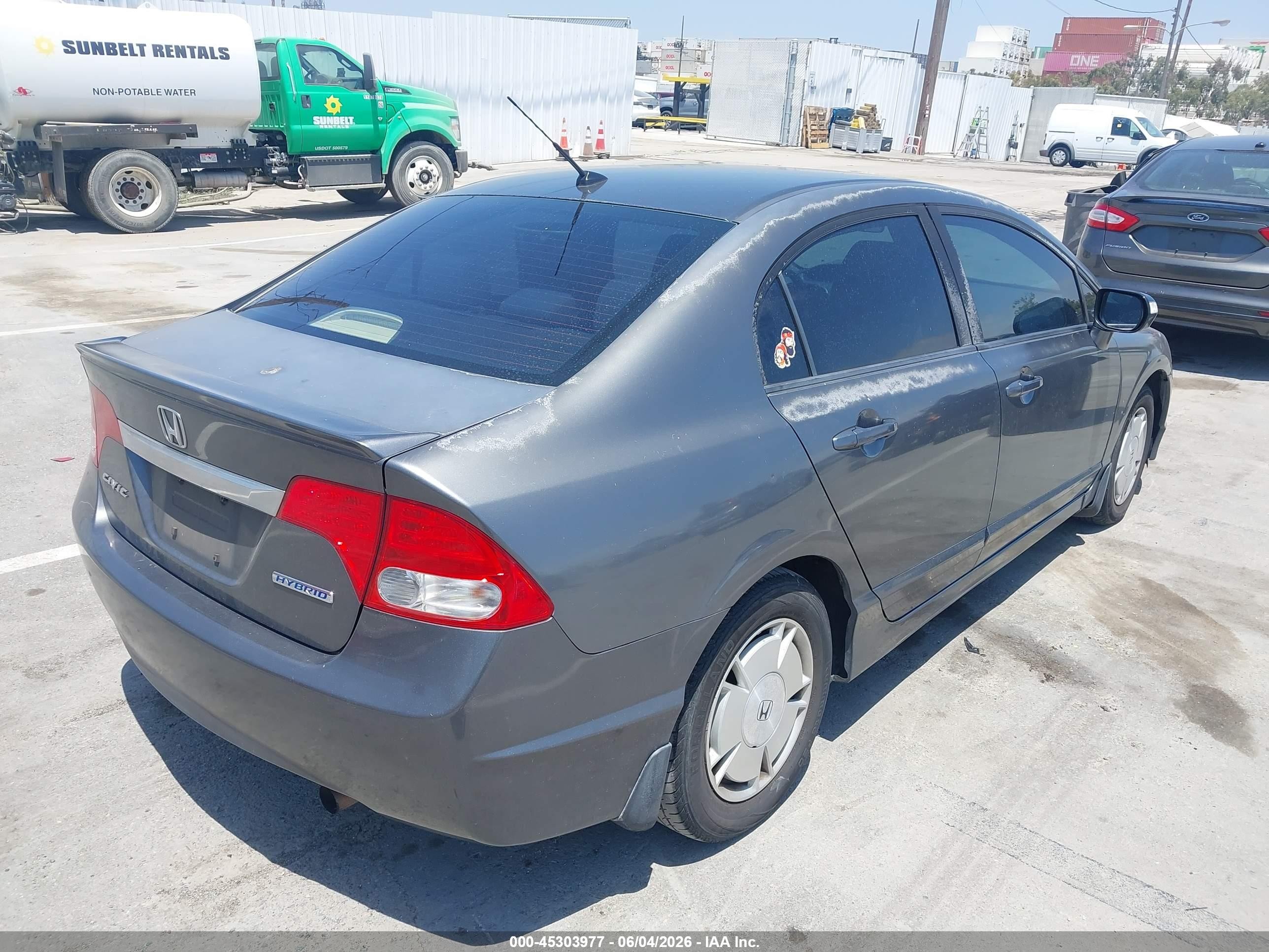 2010 Honda Civic Hybrid   Серый vin: JHMFA3F25AS003241