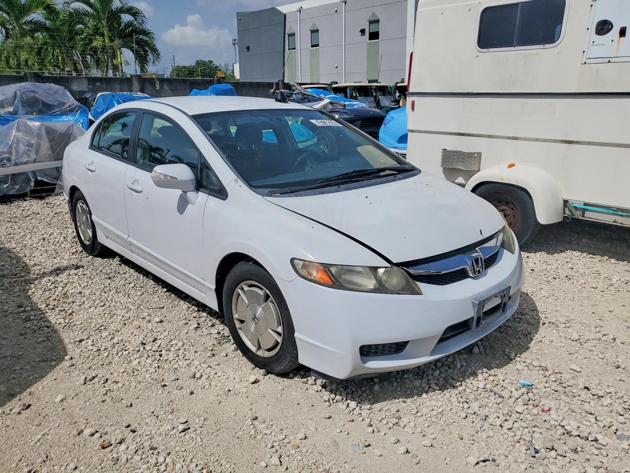 2011 Honda Civic Hybrid White vin: JHMFA3F25BS000129