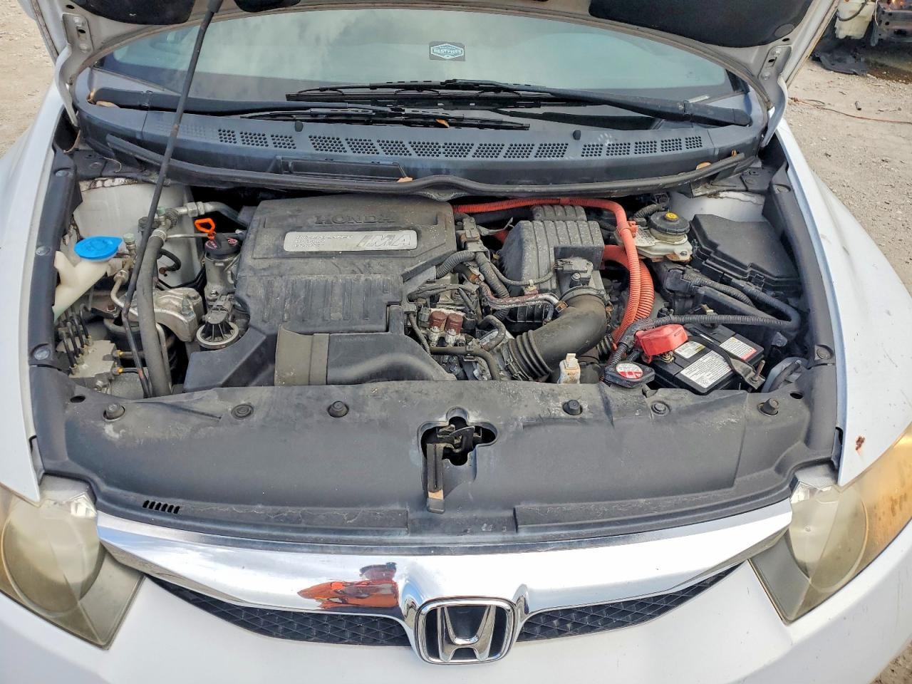 2011 Honda Civic Hybrid White vin: JHMFA3F25BS000129