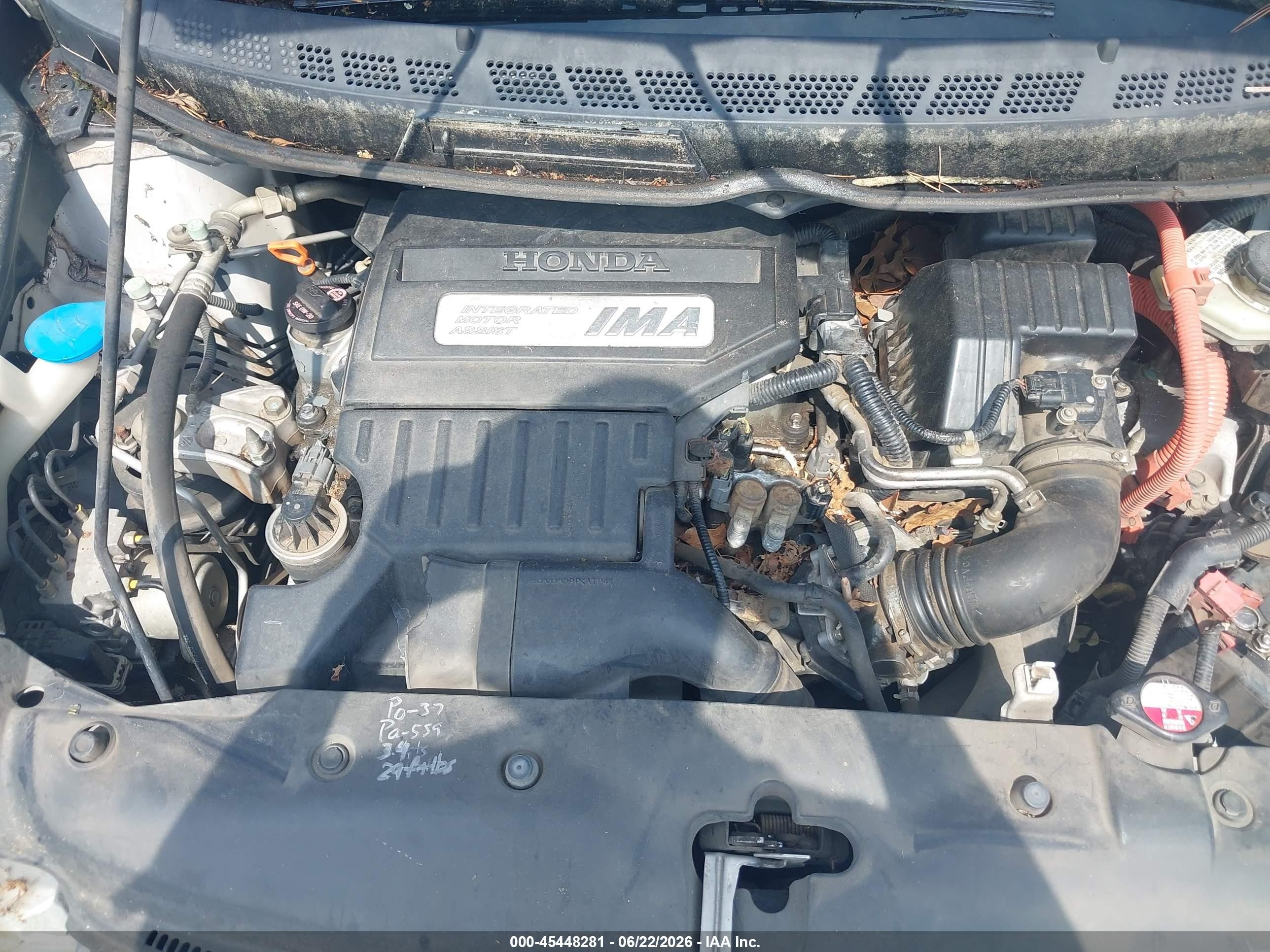 2010 Honda Civic Hybrid   White vin: JHMFA3F26AS005645