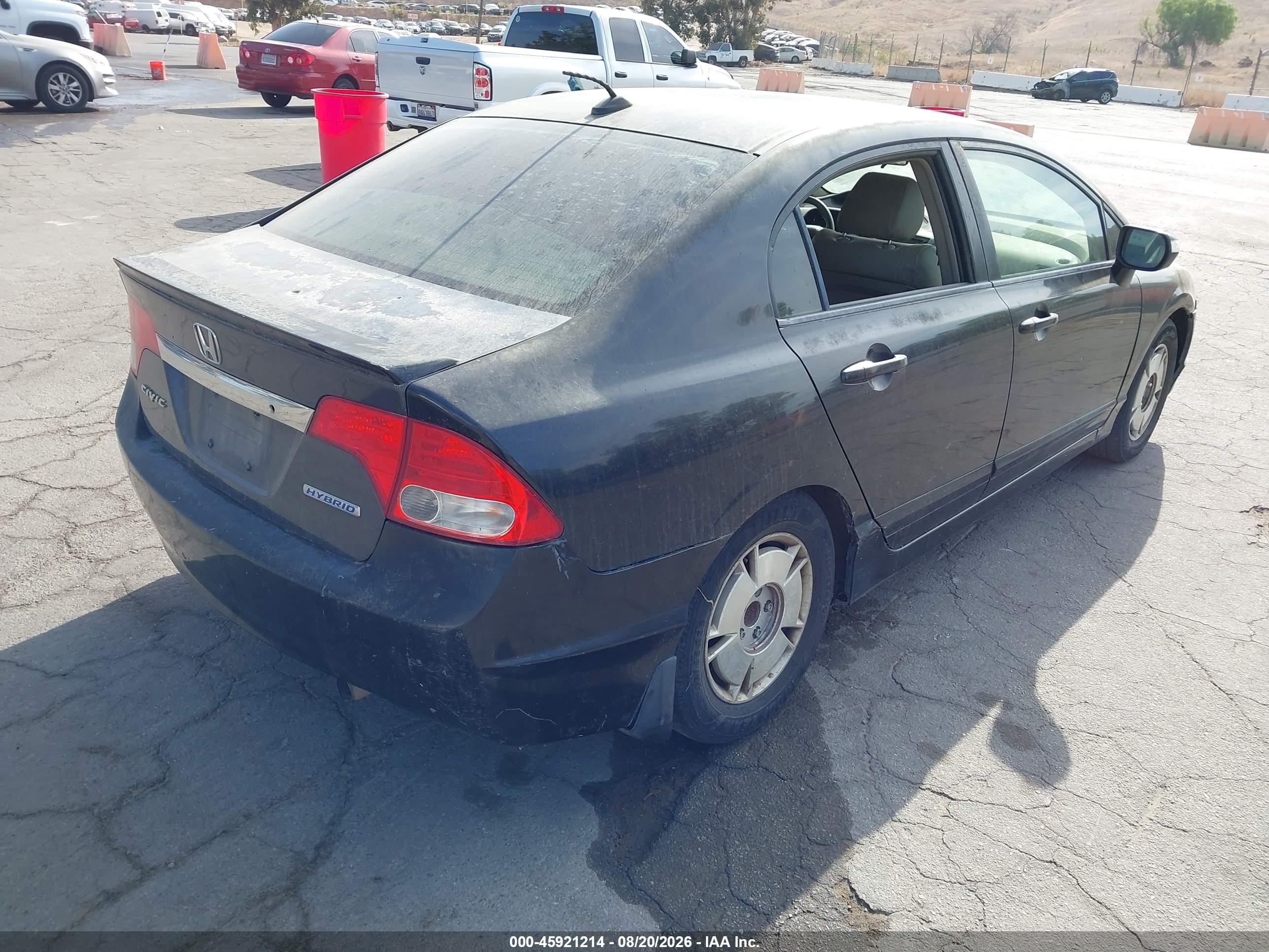 2010 Honda Civic Hybrid   Black vin: JHMFA3F26AS007119