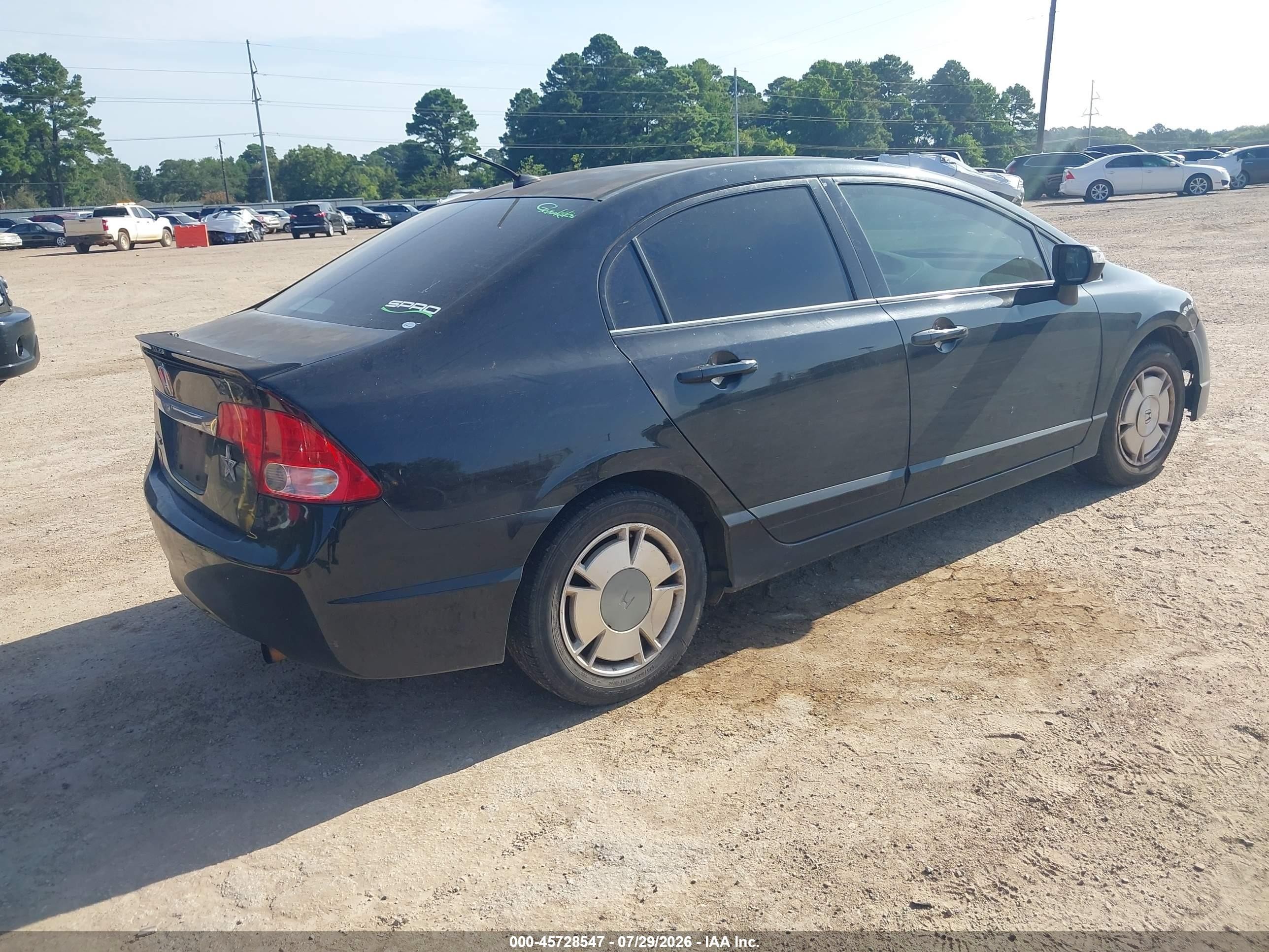 2010 Honda Civic Hybrid   Black vin: JHMFA3F26AS007315