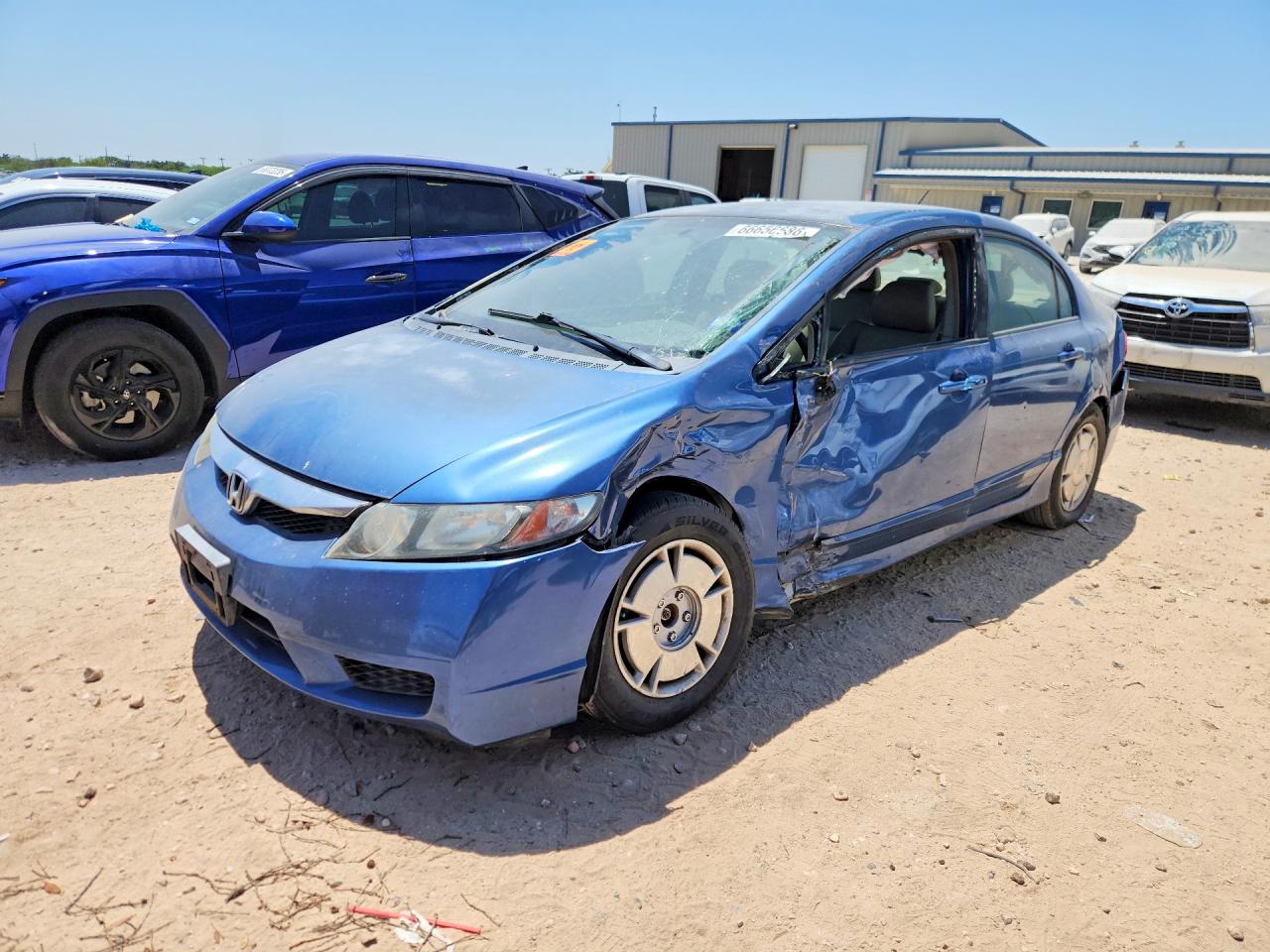 2011 Honda Civic Hybrid Blue vin: JHMFA3F26BS000303
