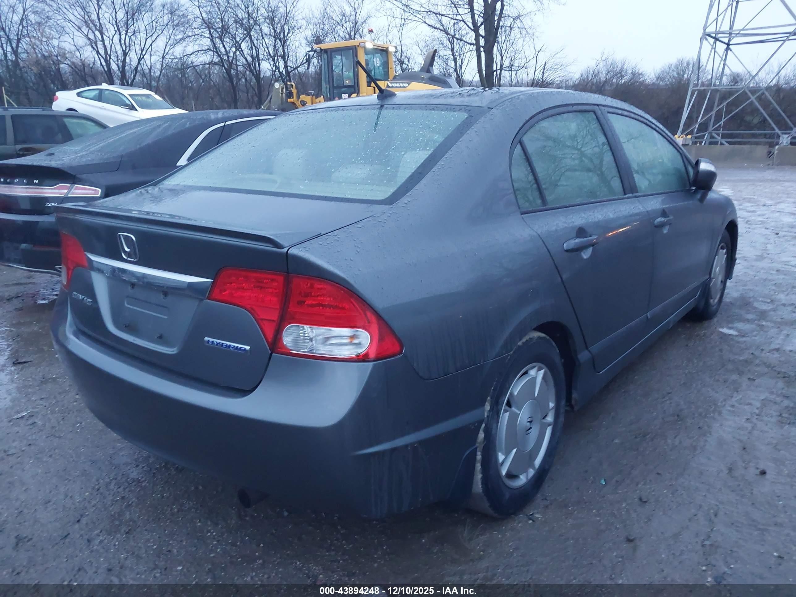 2011 Honda Civic Hybrid   Gray vin: JHMFA3F27BS000763