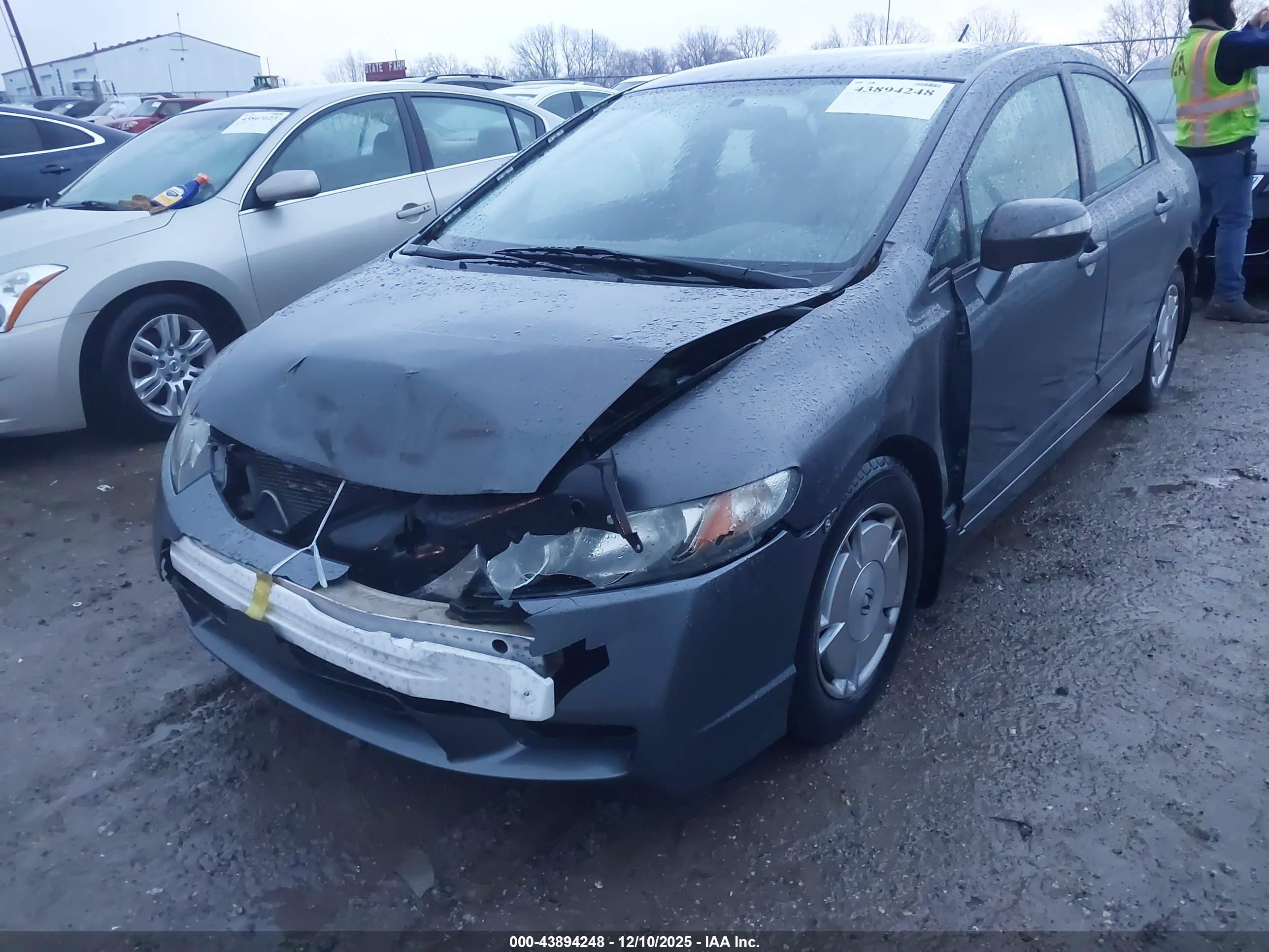 2011 Honda Civic Hybrid   Gray vin: JHMFA3F27BS000763