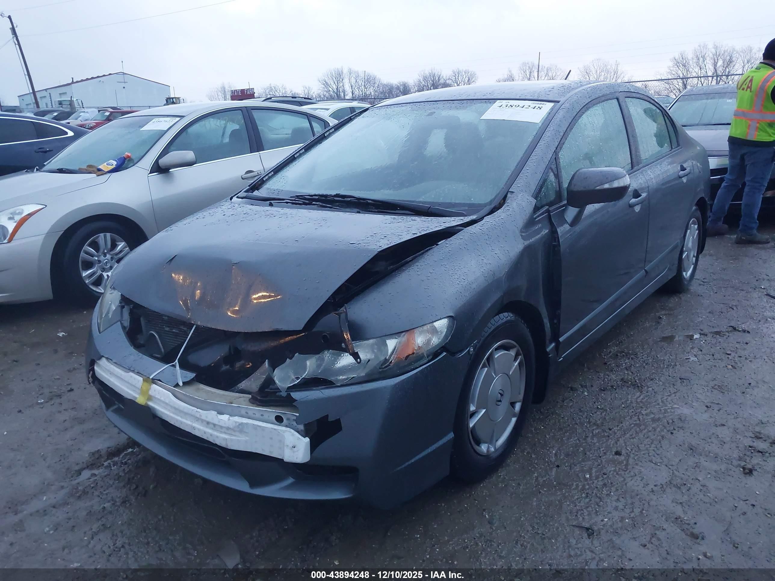 2011 Honda Civic Hybrid   Gray vin: JHMFA3F27BS000763