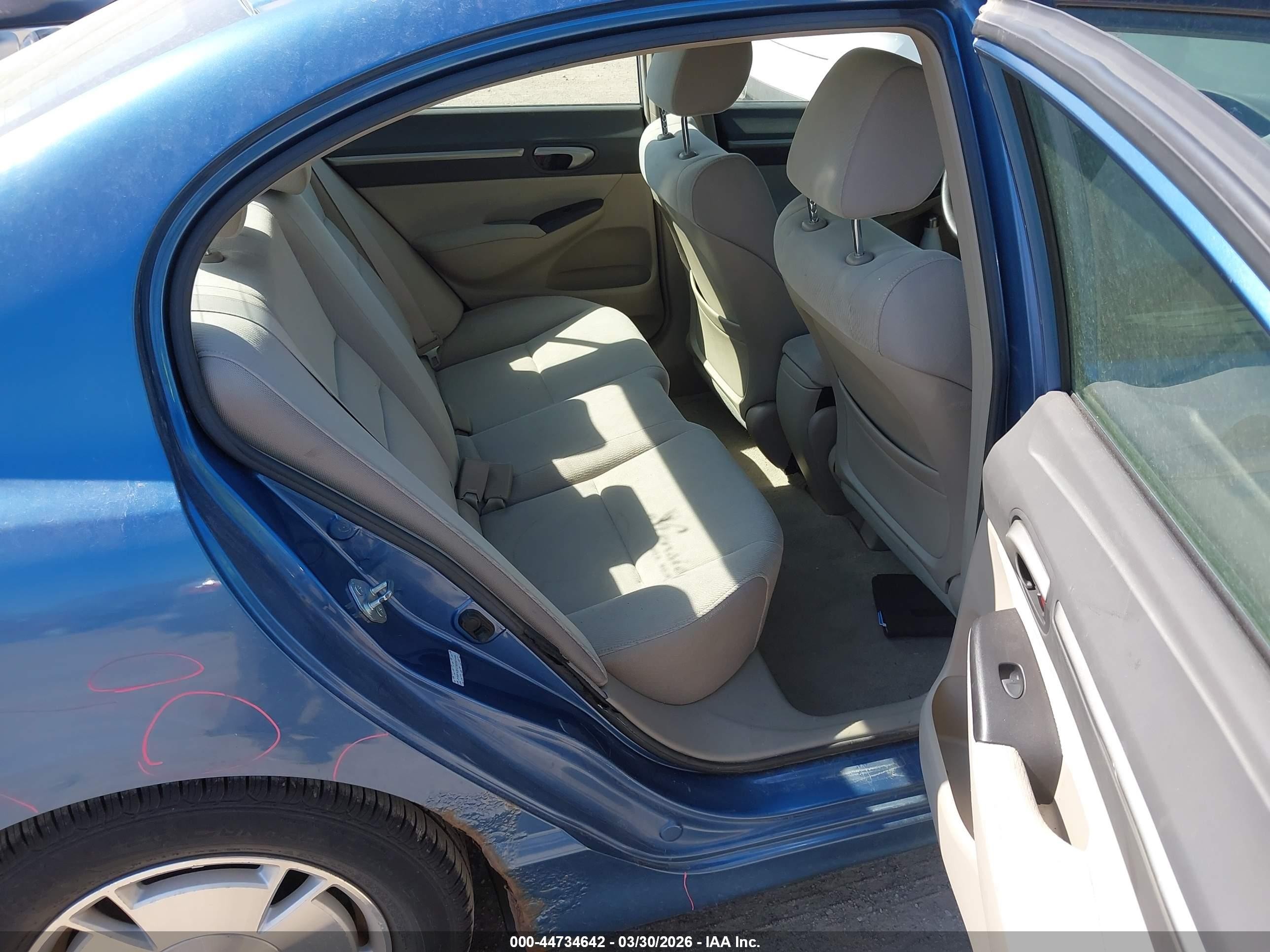 2011 Honda Civic Hybrid   Blue vin: JHMFA3F27BS001444