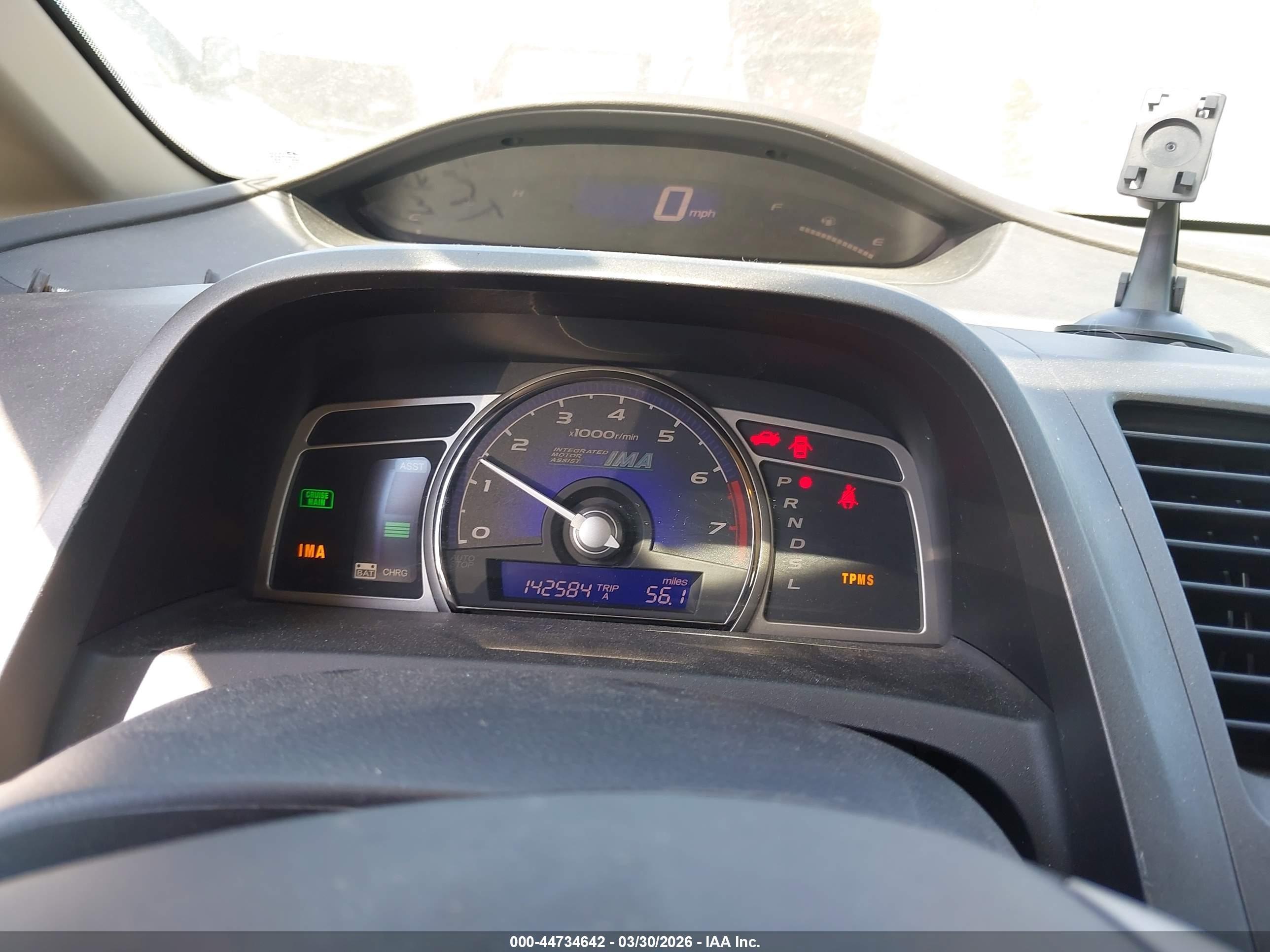 2011 Honda Civic Hybrid   Blue vin: JHMFA3F27BS001444
