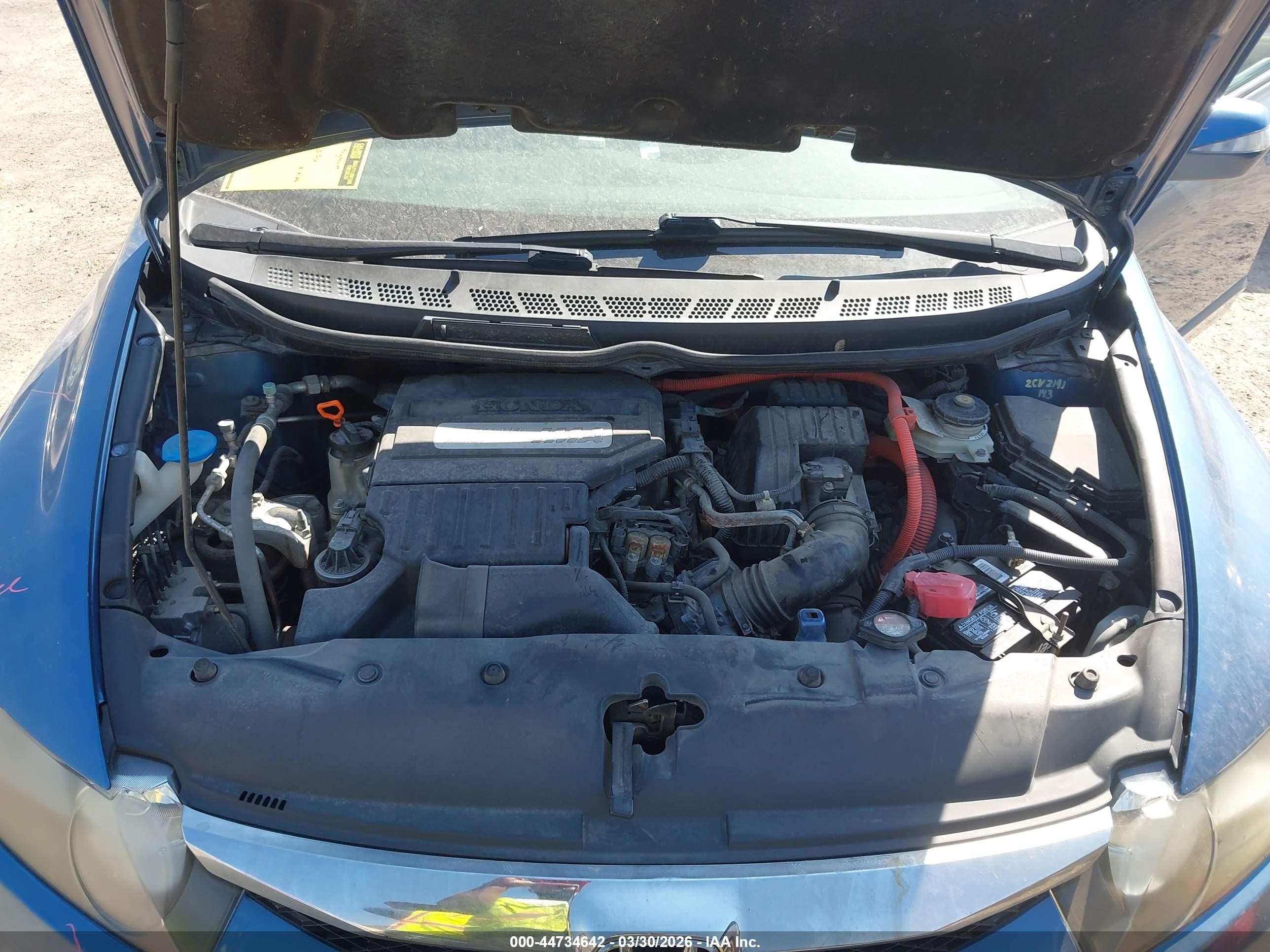 2011 Honda Civic Hybrid   Blue vin: JHMFA3F27BS001444