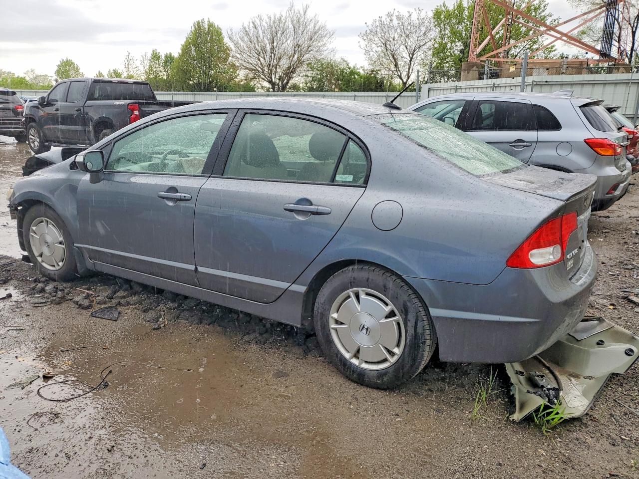 2010 Honda Civic Hybrid Gray vin: JHMFA3F28AS006098