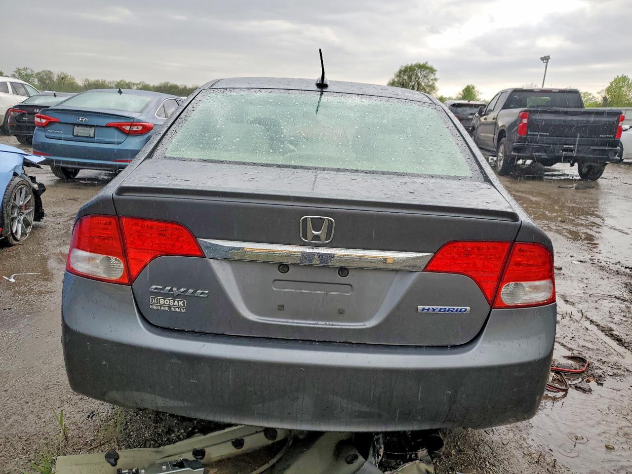 2010 Honda Civic Hybrid Gray vin: JHMFA3F28AS006098