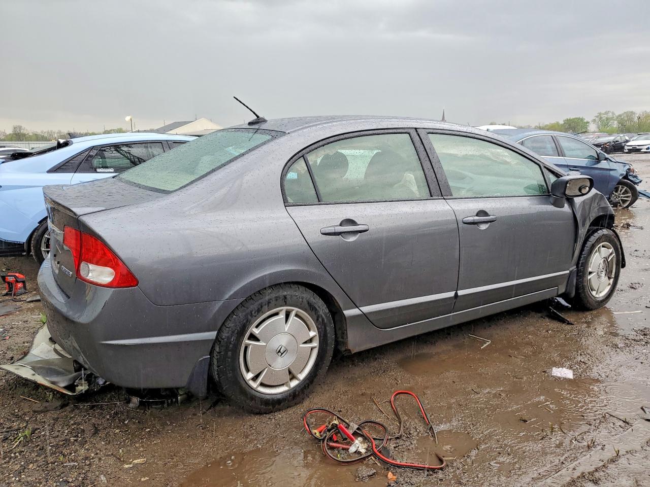 2010 Honda Civic Hybrid Gray vin: JHMFA3F28AS006098