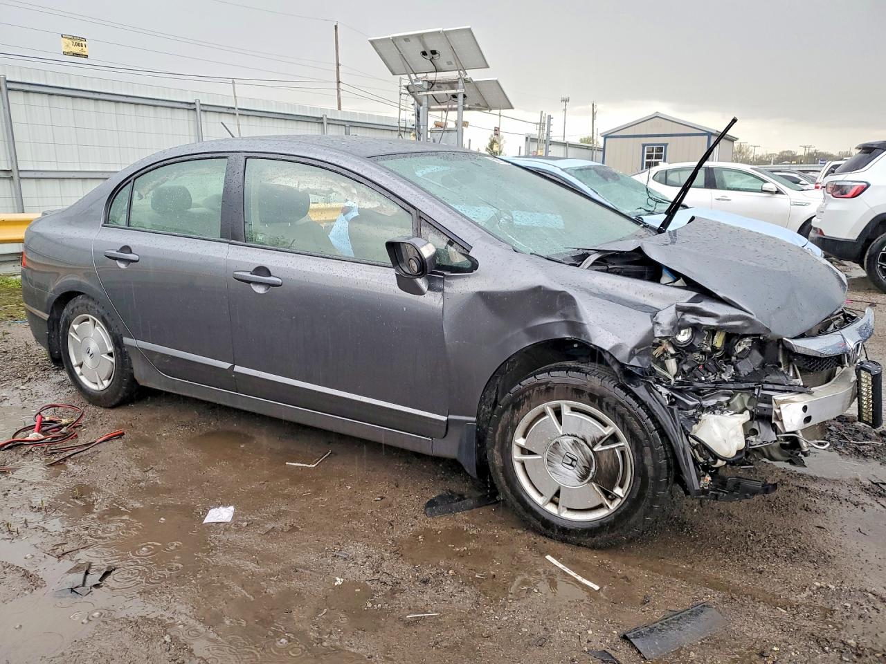 2010 Honda Civic Hybrid Gray vin: JHMFA3F28AS006098