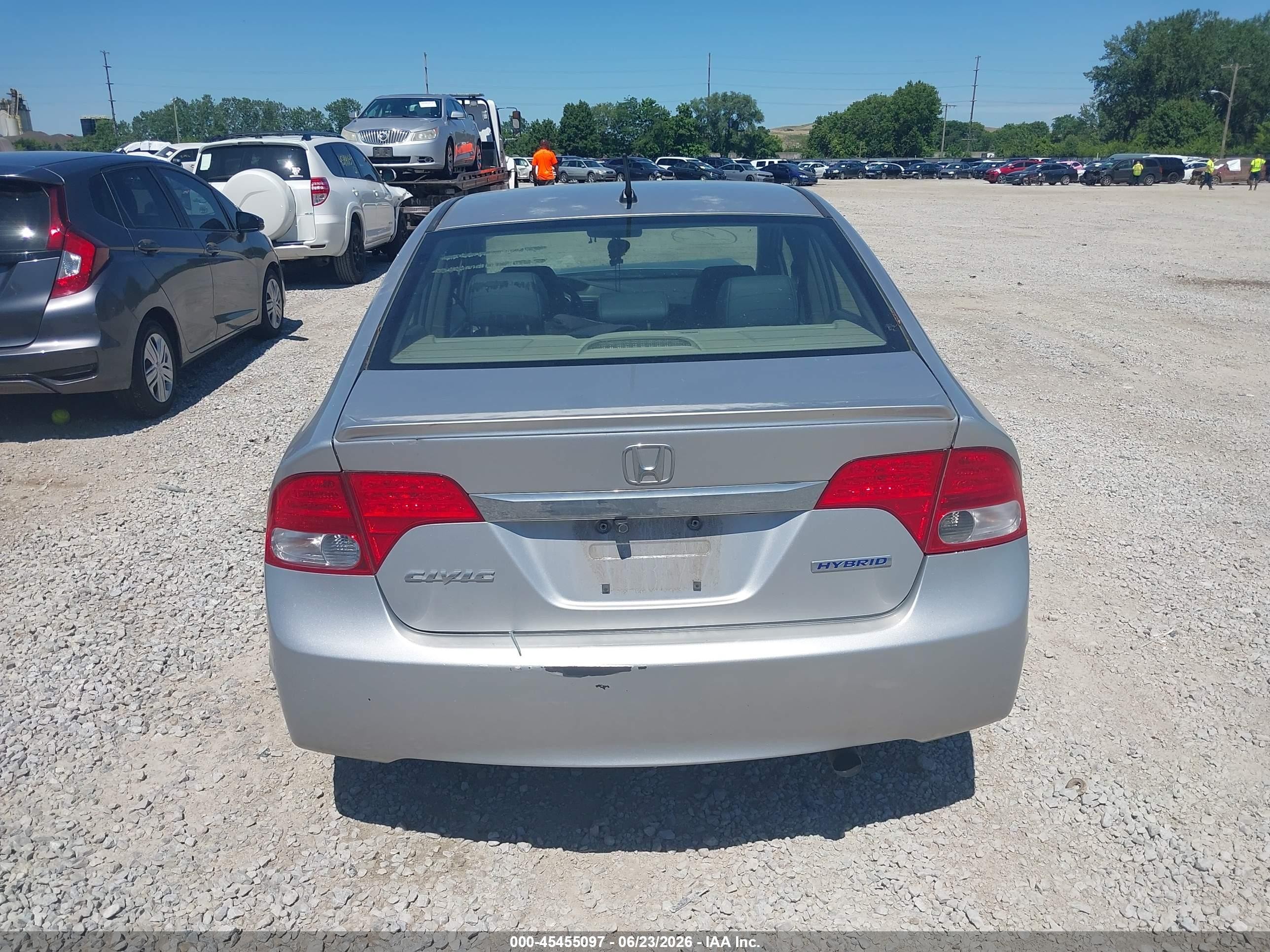 2010 Honda Civic Hybrid Silver vin: JHMFA3F28AS006392