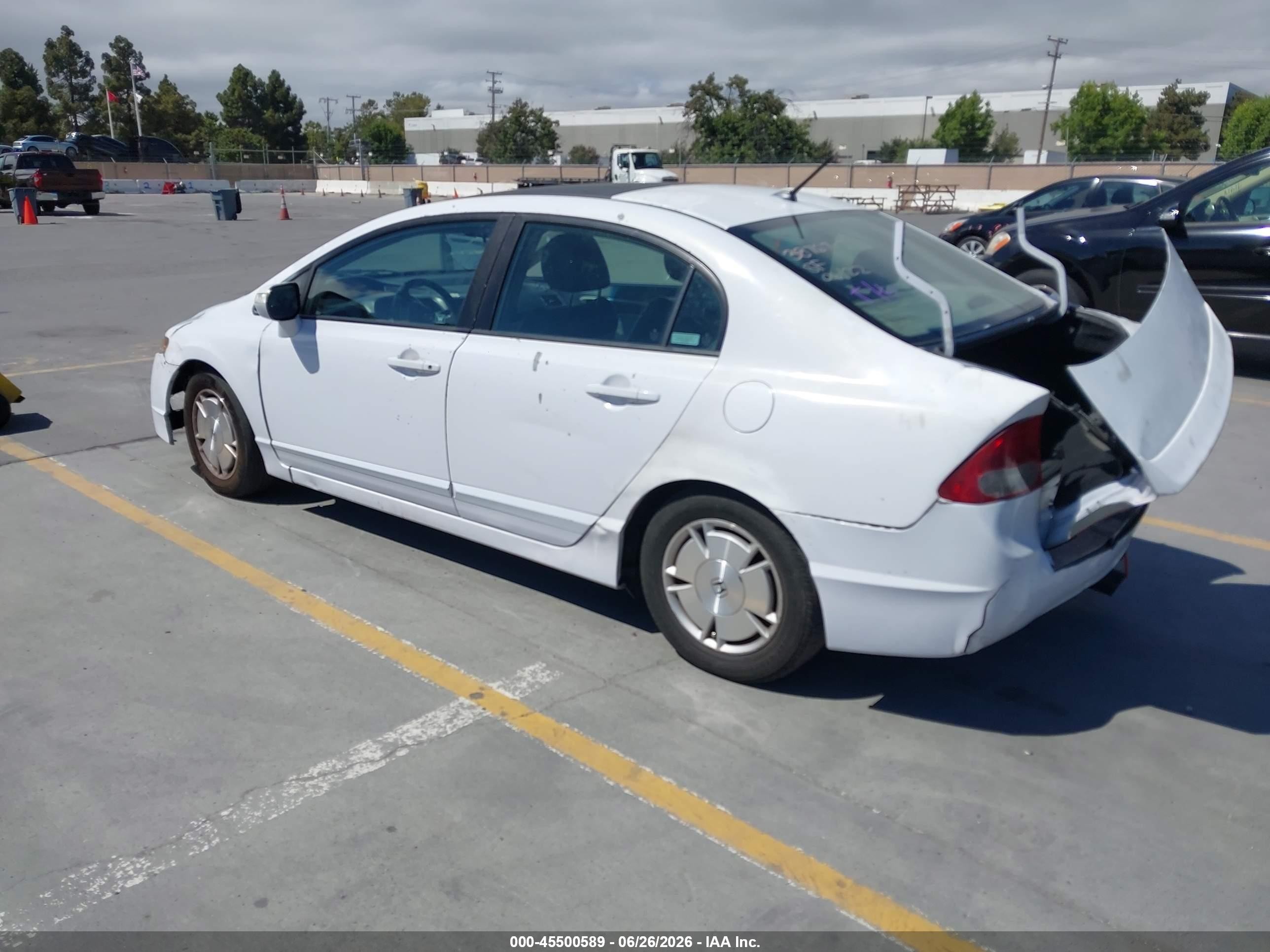 2010 Honda Civic Hybrid   White vin: JHMFA3F28AS007560