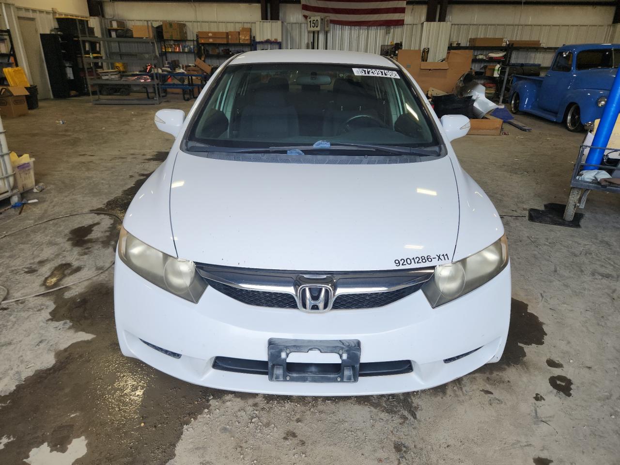 2011 Honda Civic Hybrid White vin: JHMFA3F29BS000134 Damage: Left Head Lamp, Faded, Repair Required