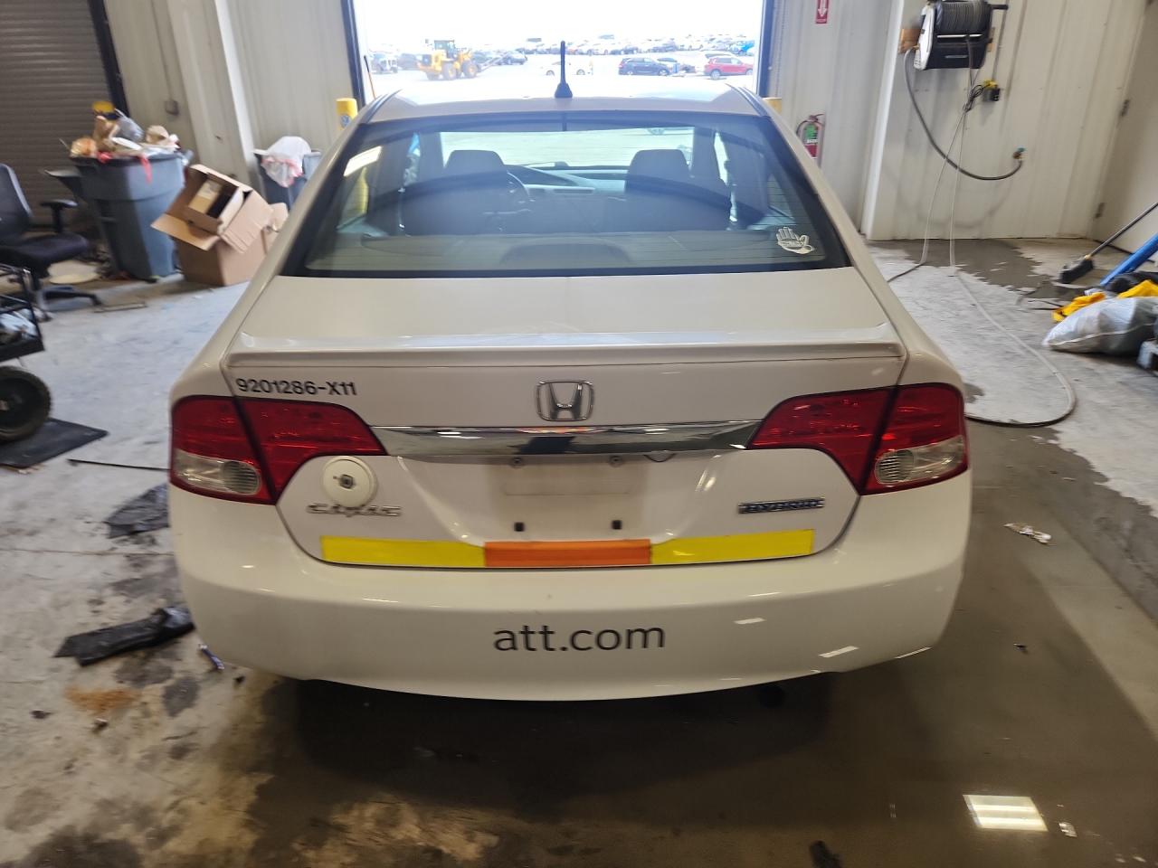2011 Honda Civic Hybrid White vin: JHMFA3F29BS000134 Damage: Rear Bumper, Multiple Scratches Heavy, 3