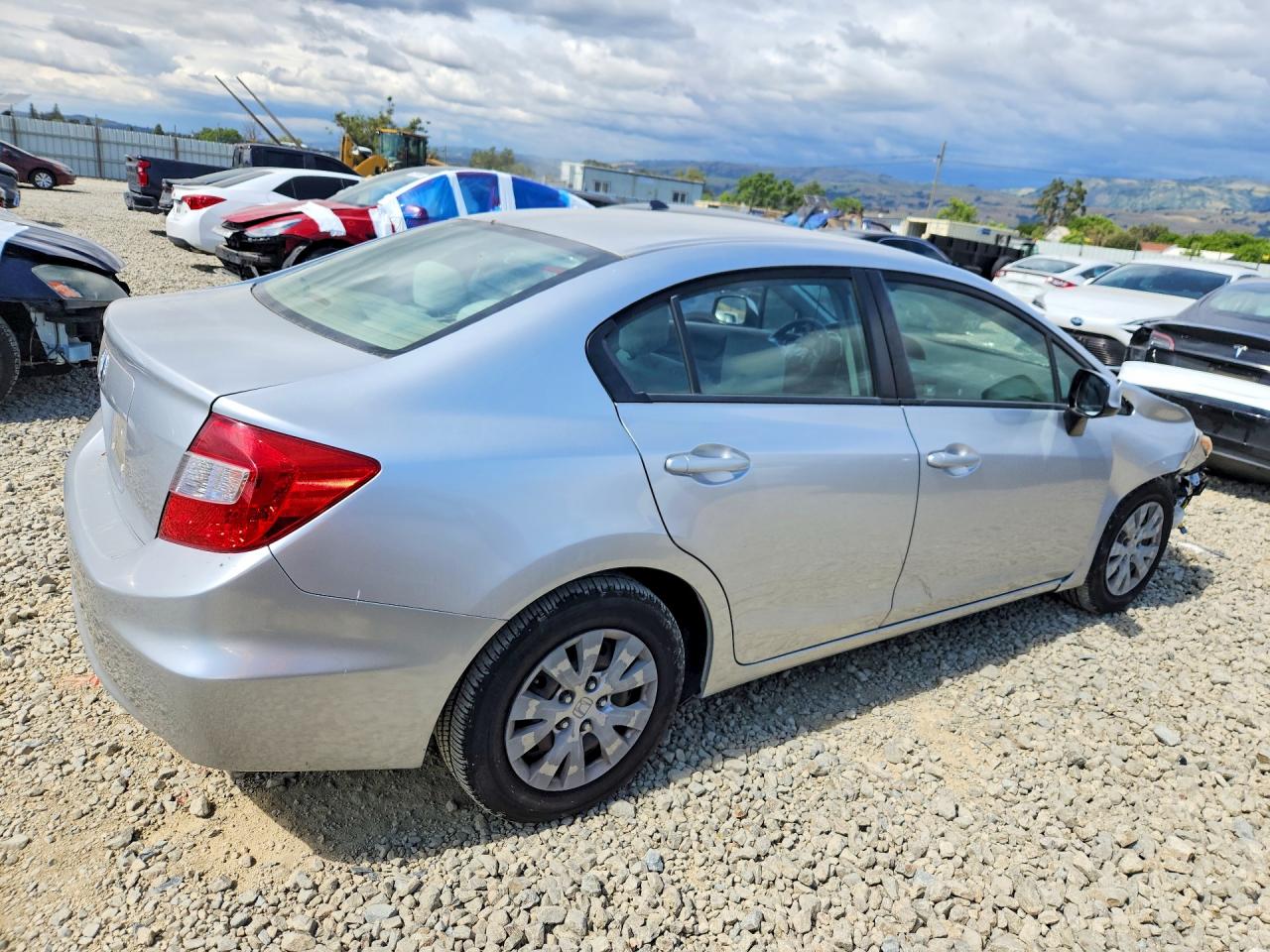 2012 Honda Civic Lx Silver vin: JHMFB2F50CS004317