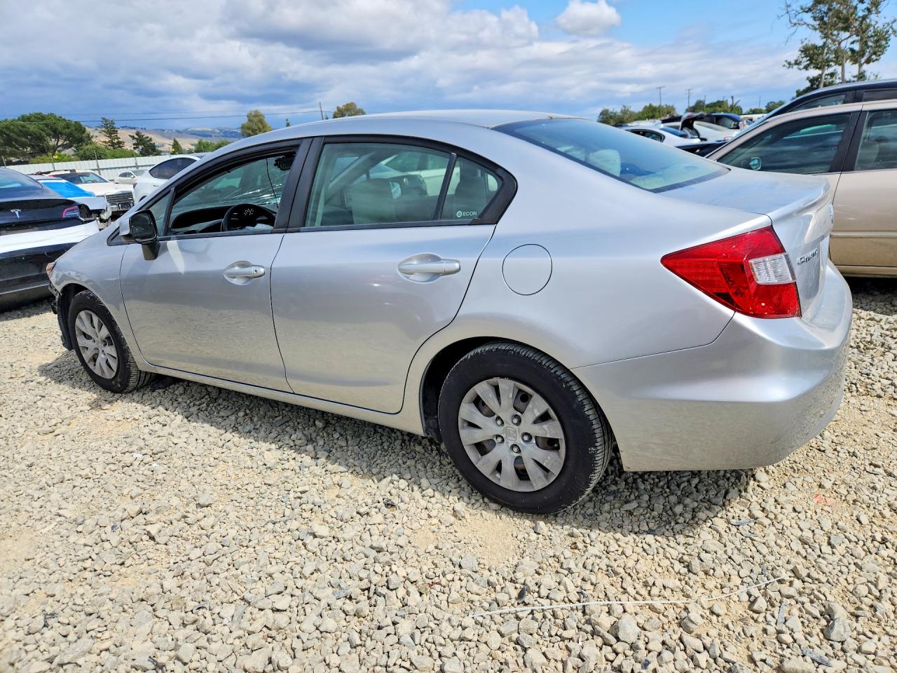 2012 Honda Civic Lx Silver vin: JHMFB2F50CS004317